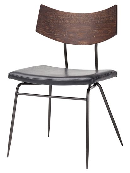 SOLI BLACK LEATHER DINING CHAIR