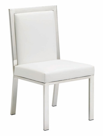 Arun Dining Chair - White Leather
