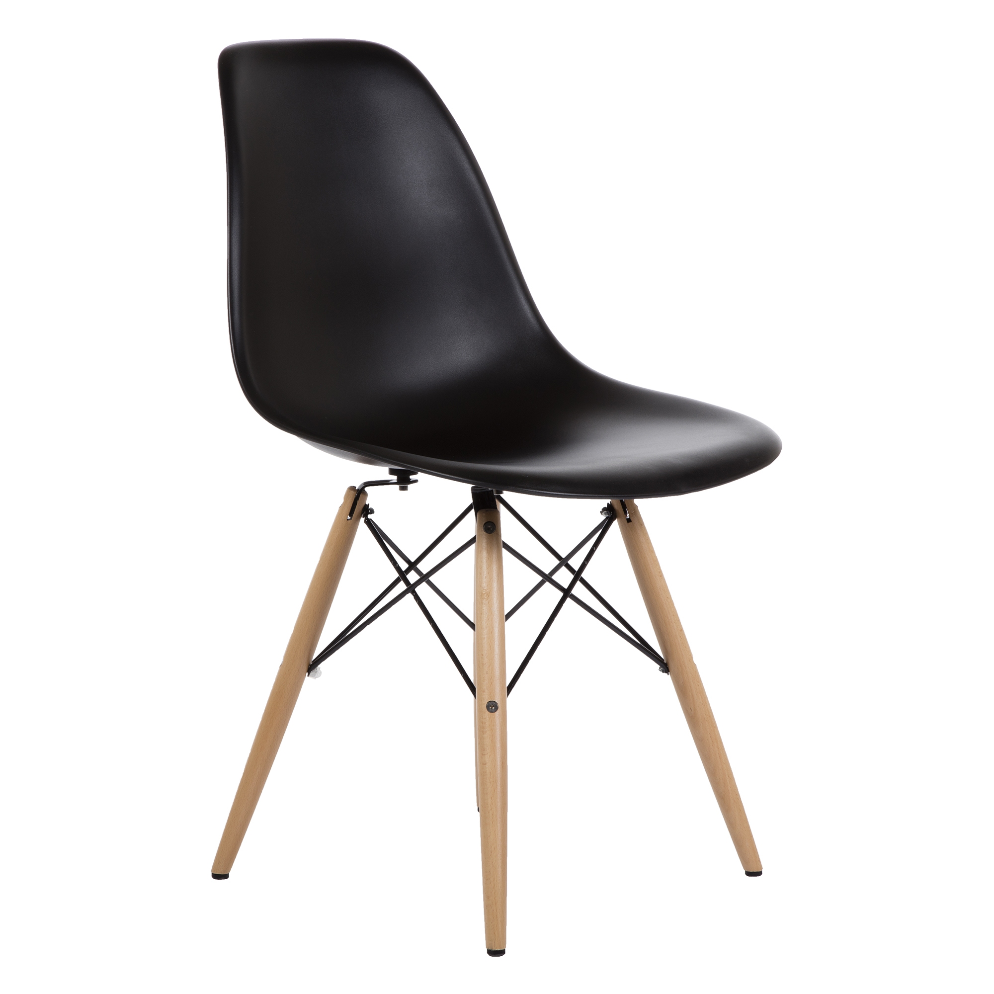 Eiffel Chair Natural Black Base & Black Top