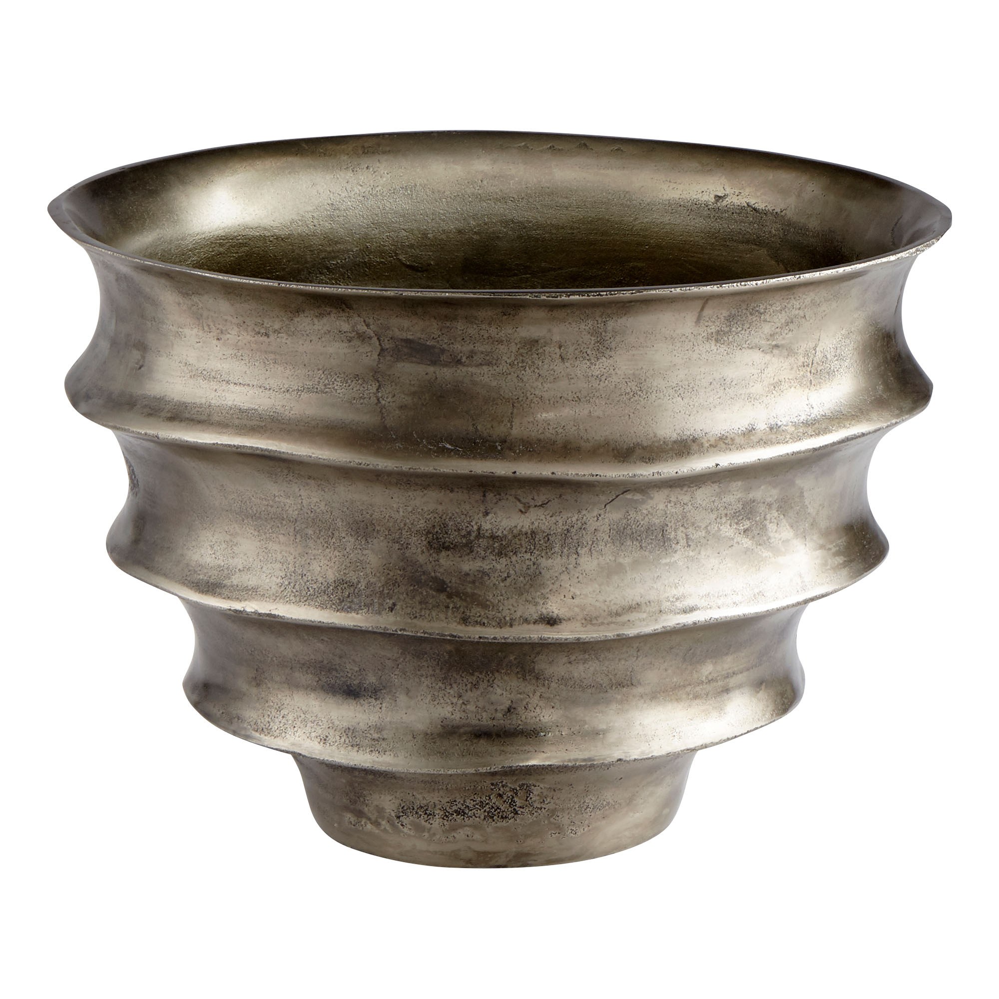 Spirula Planter In Pewter