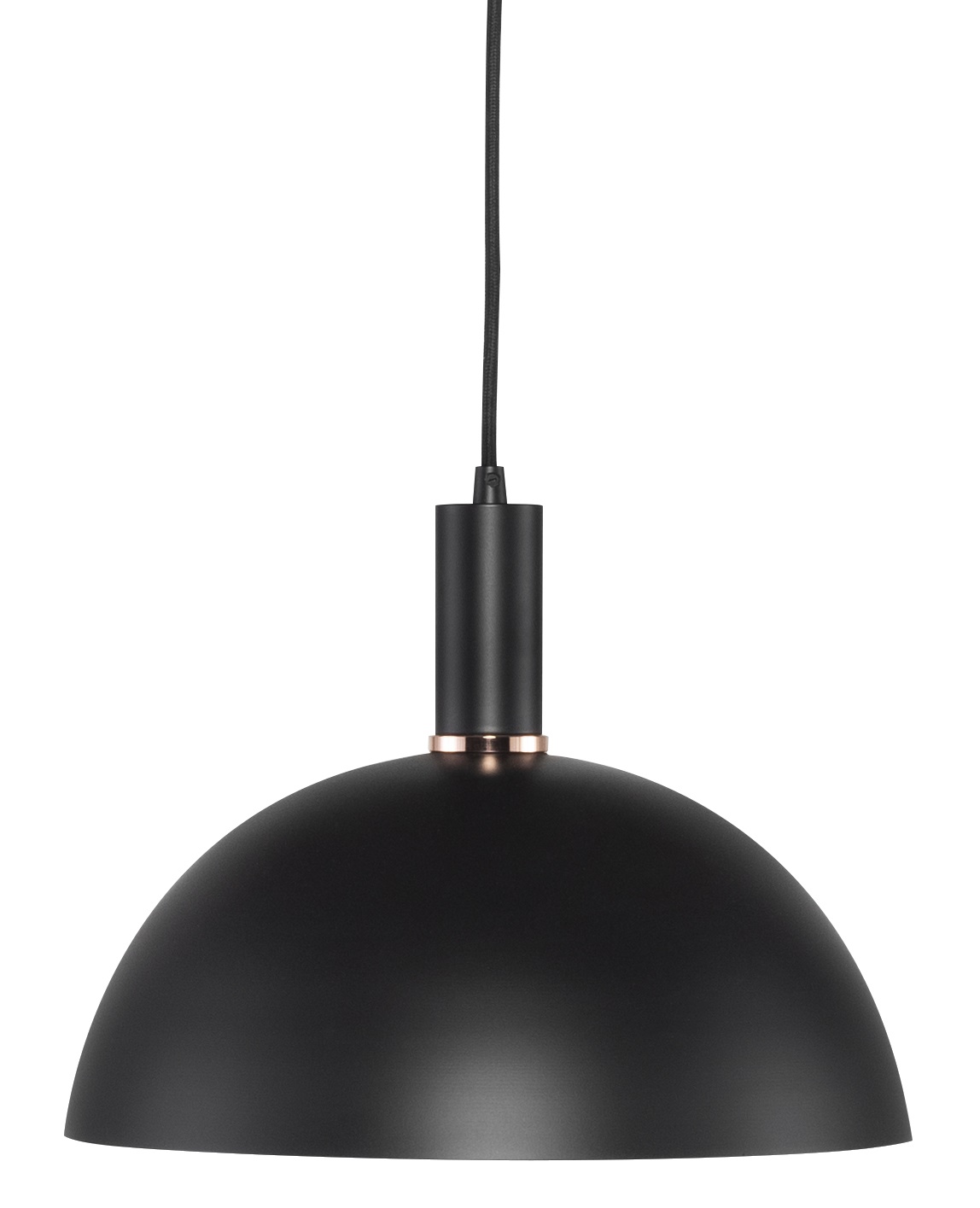 ROSIE MAXI PENDANT LIGHTING in BLACK METAL with COPPER ACCENT