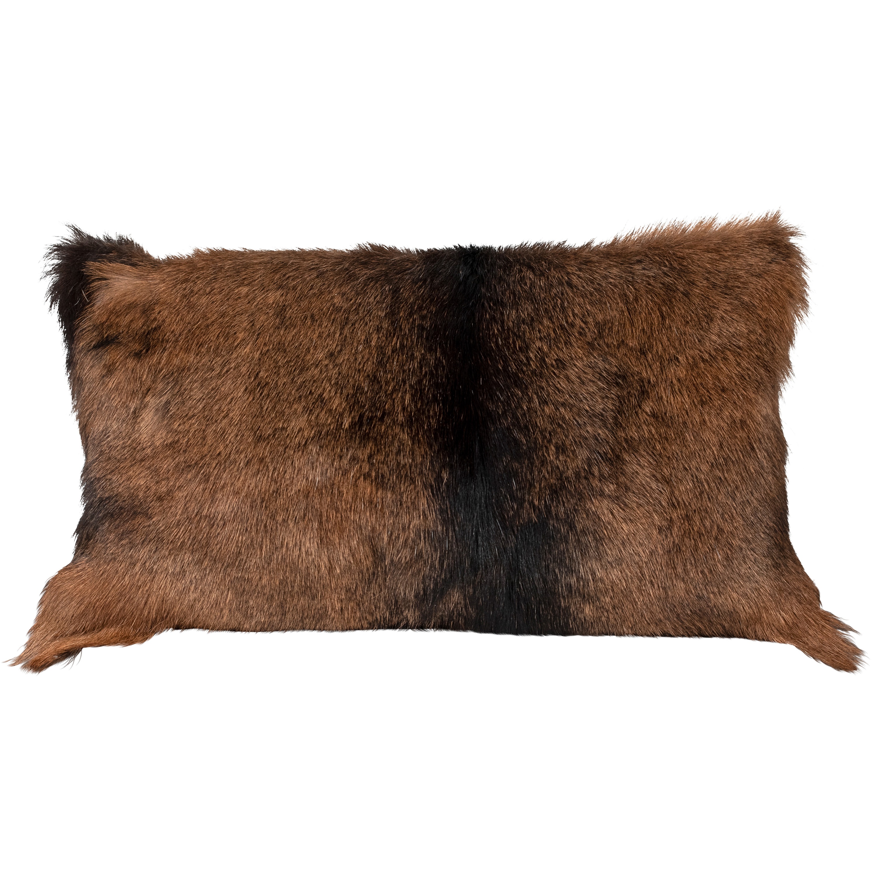 FUR PILLOW BROWN 20X12