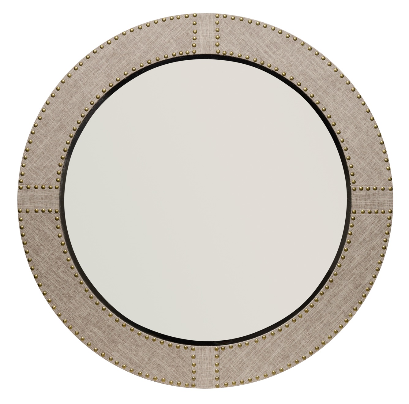 Cait Linen Round Mirror