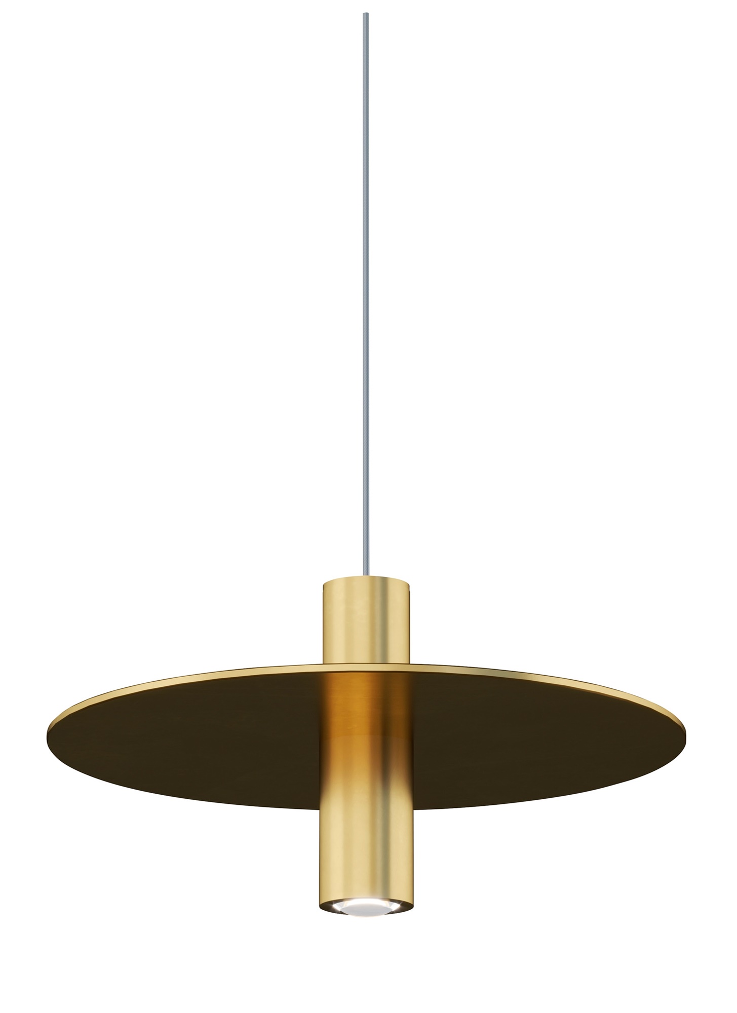Mini Ponte Pendant Lamp In Natural Brass