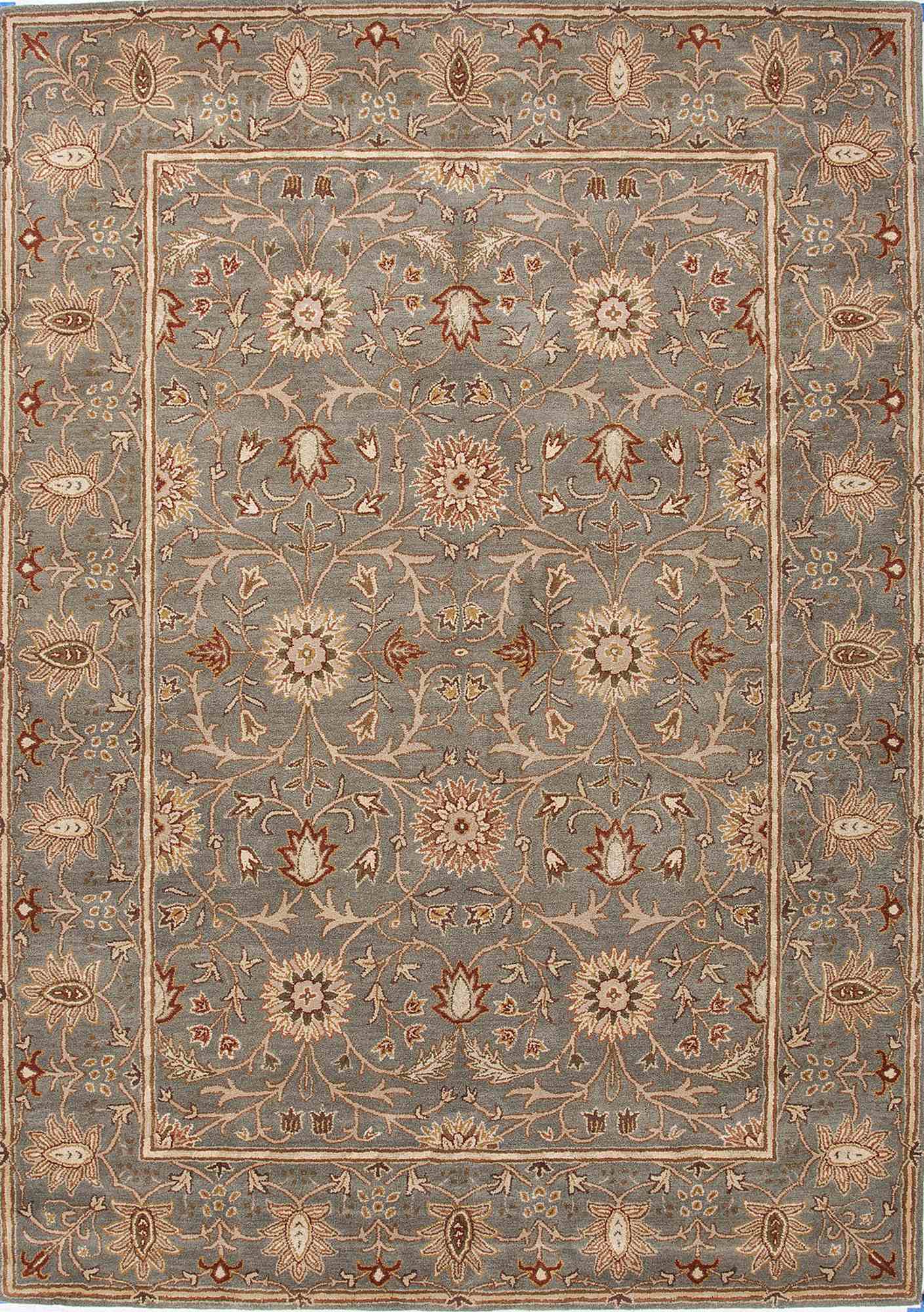 Poeme Rennes 5x8 Rectangle Rug in Jadeite & Dark Earth