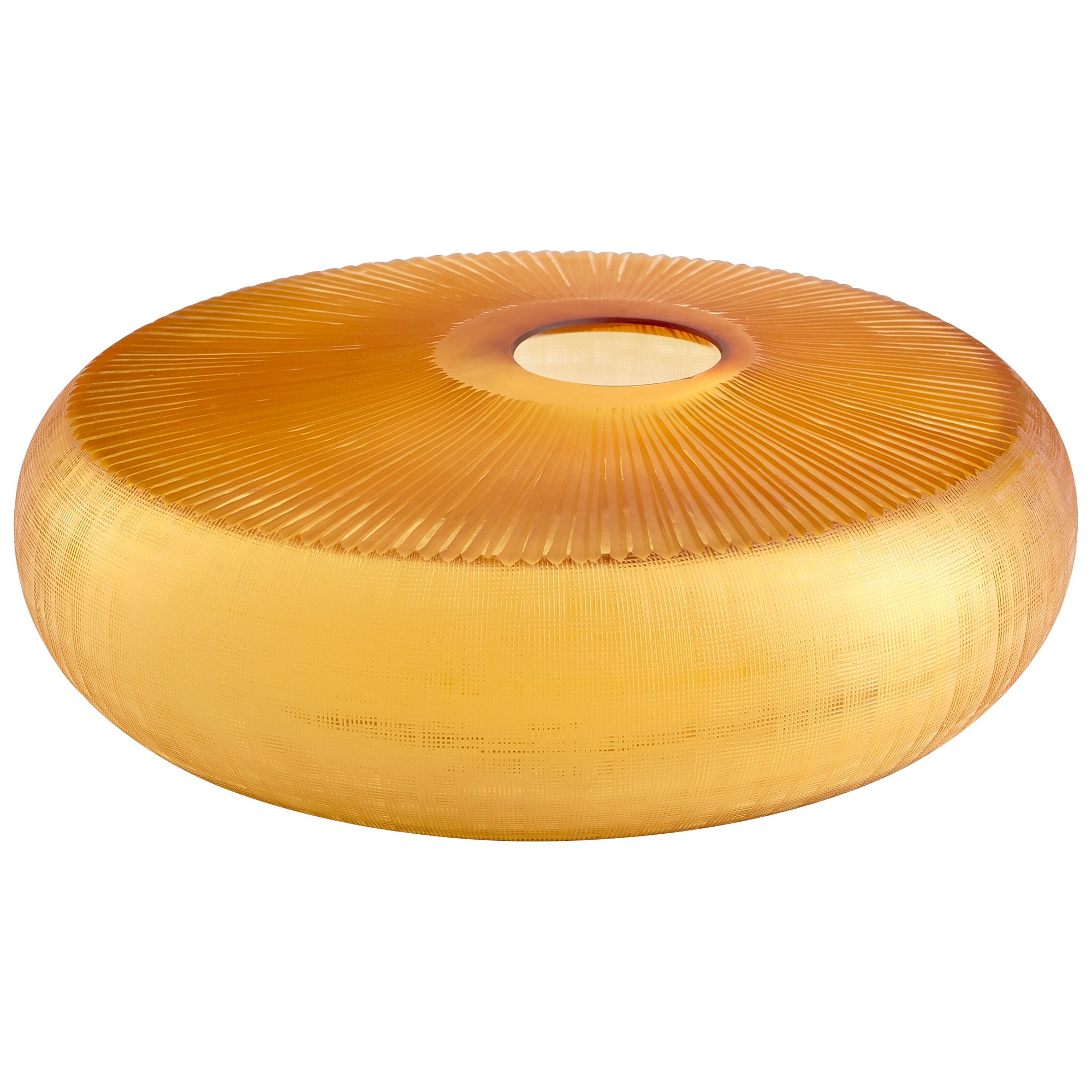 Sun Flower Vase In Amber