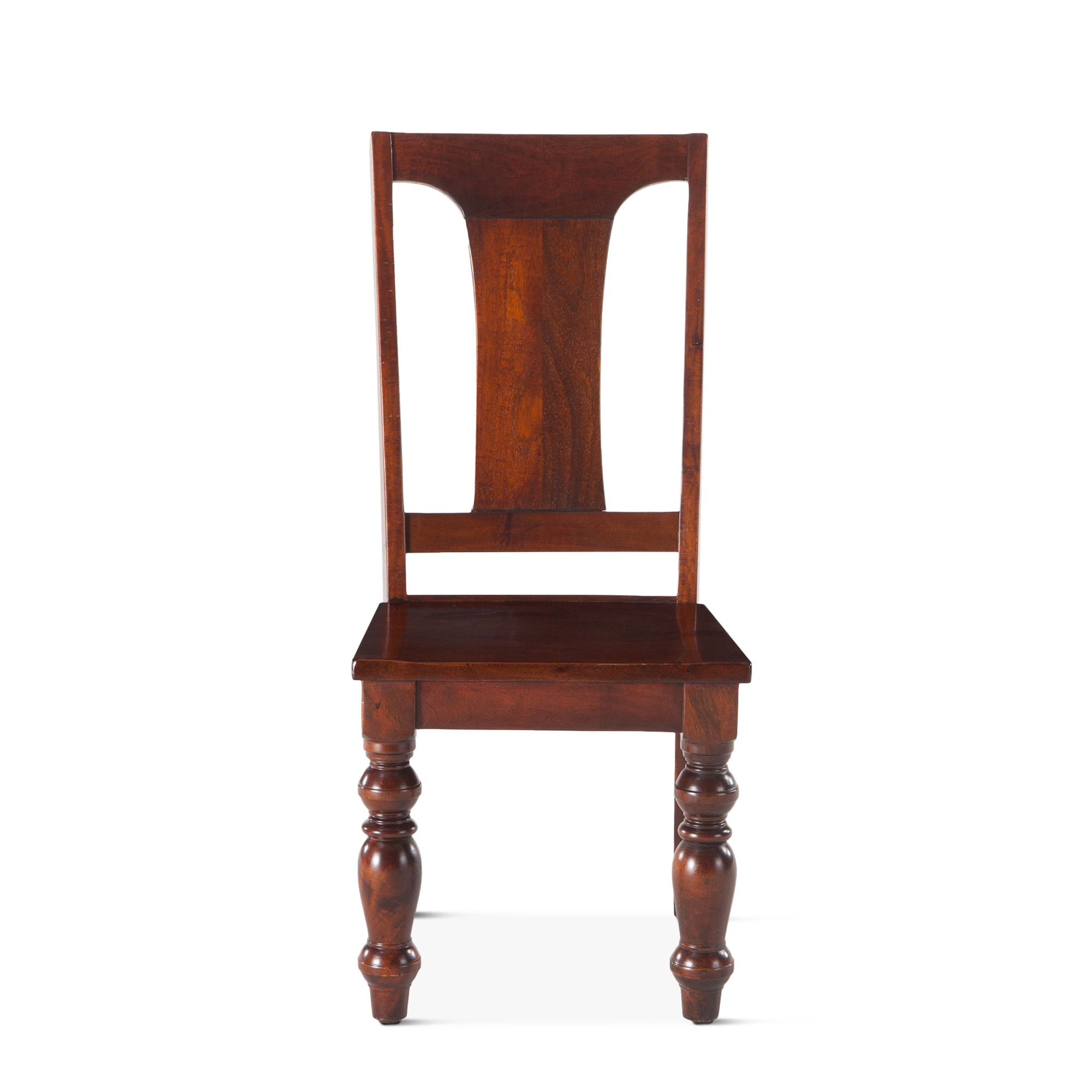Colonial Plantation Mango Wood Dining Chairs in Brown Mahogany