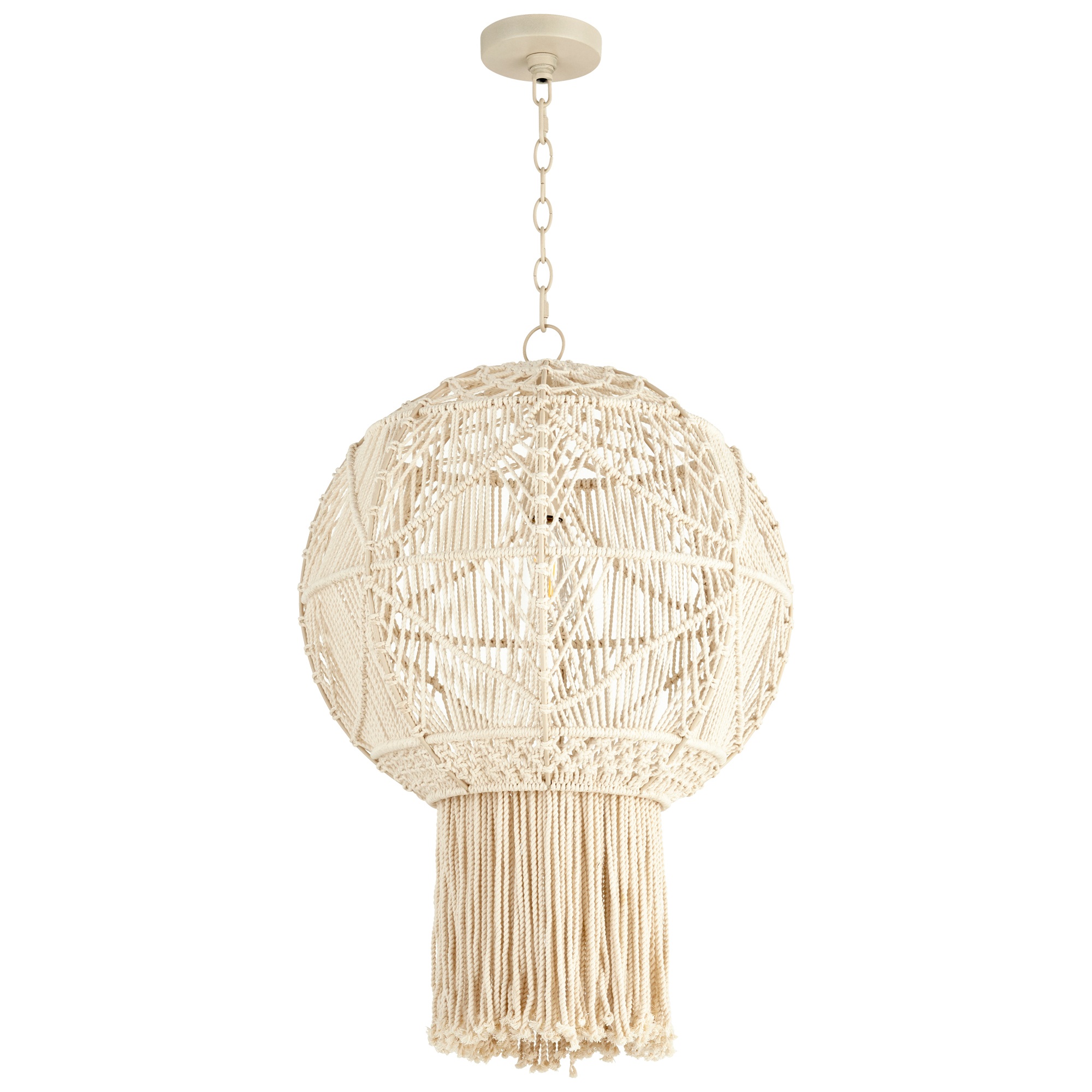 Terraluz Chandelier In Unbleached Cotton