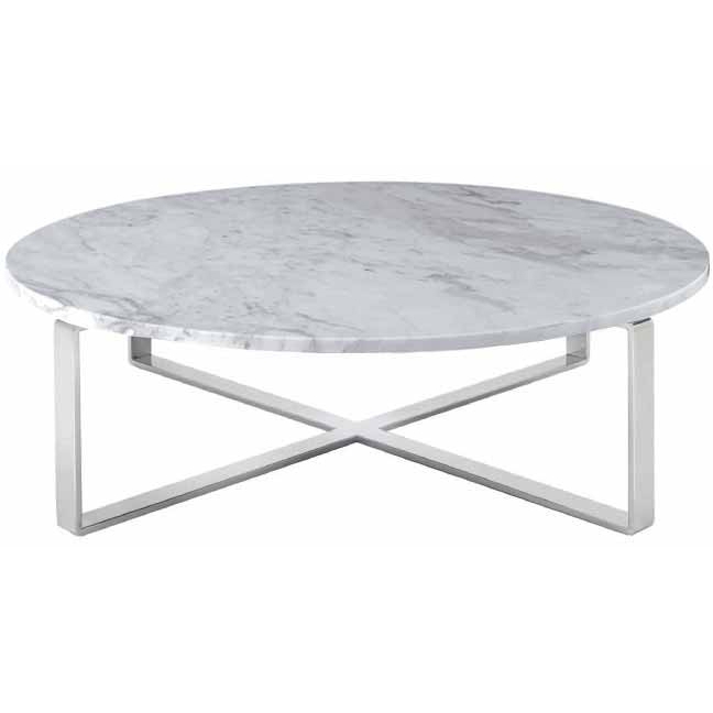 Josepha Coffee Table - Chrome/White
