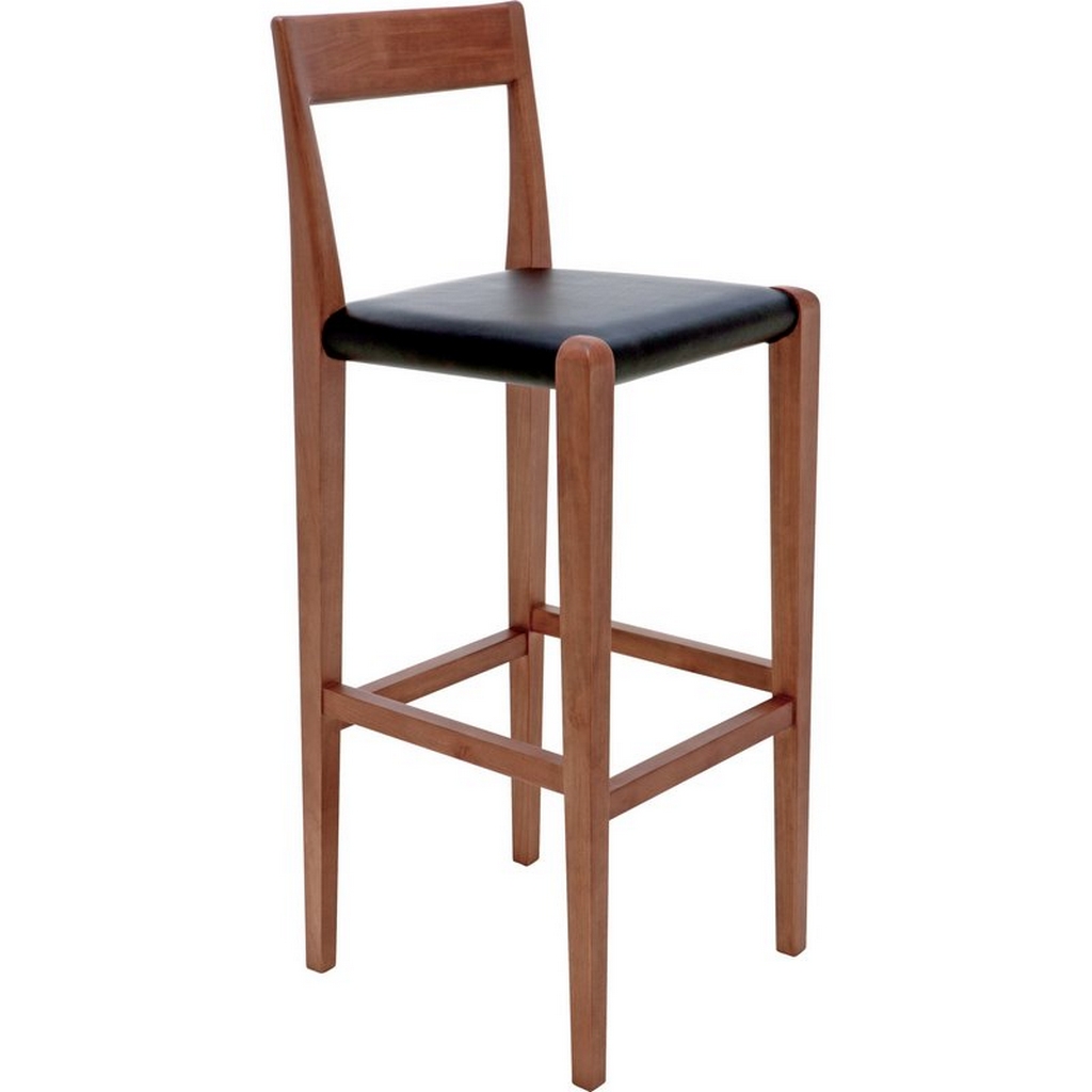 Joni Counter Stool, Black Leather