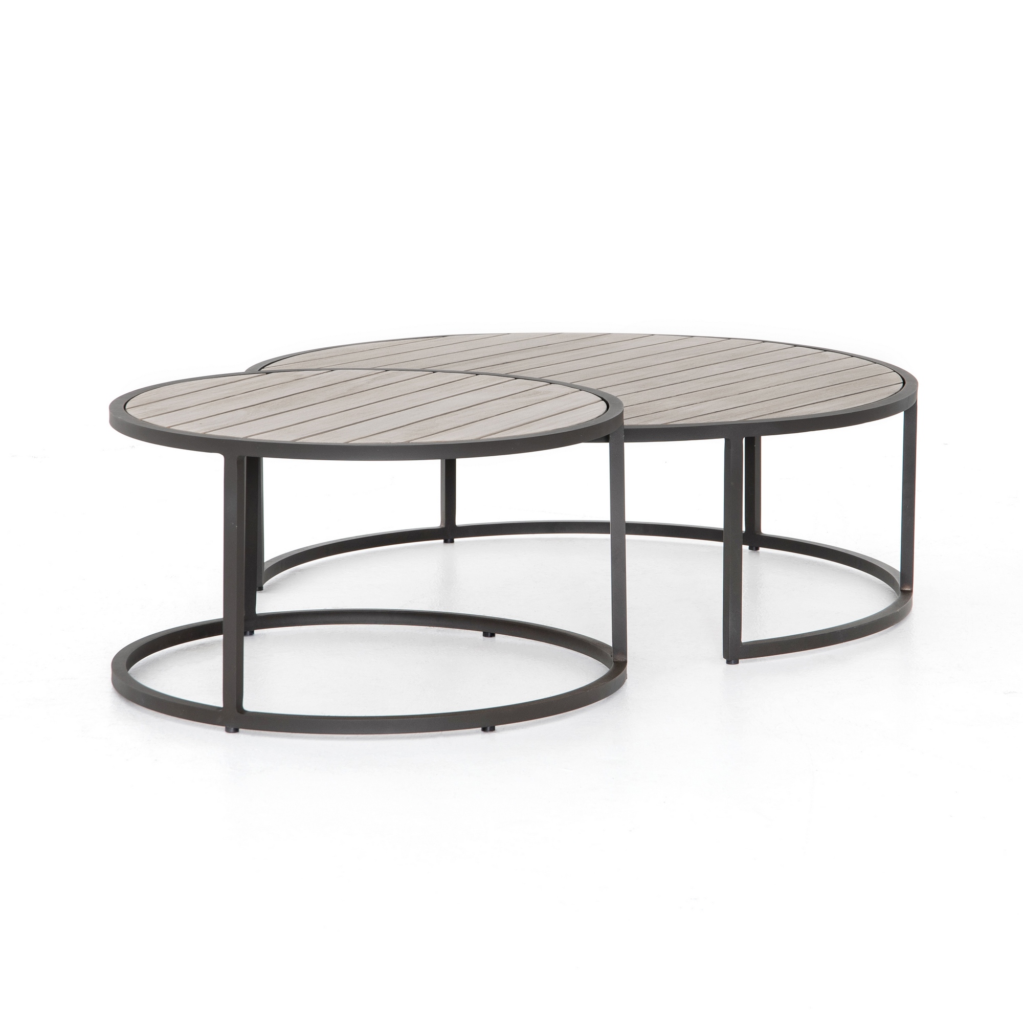 Alda Outdoor Nesting Table in Weathered Gry