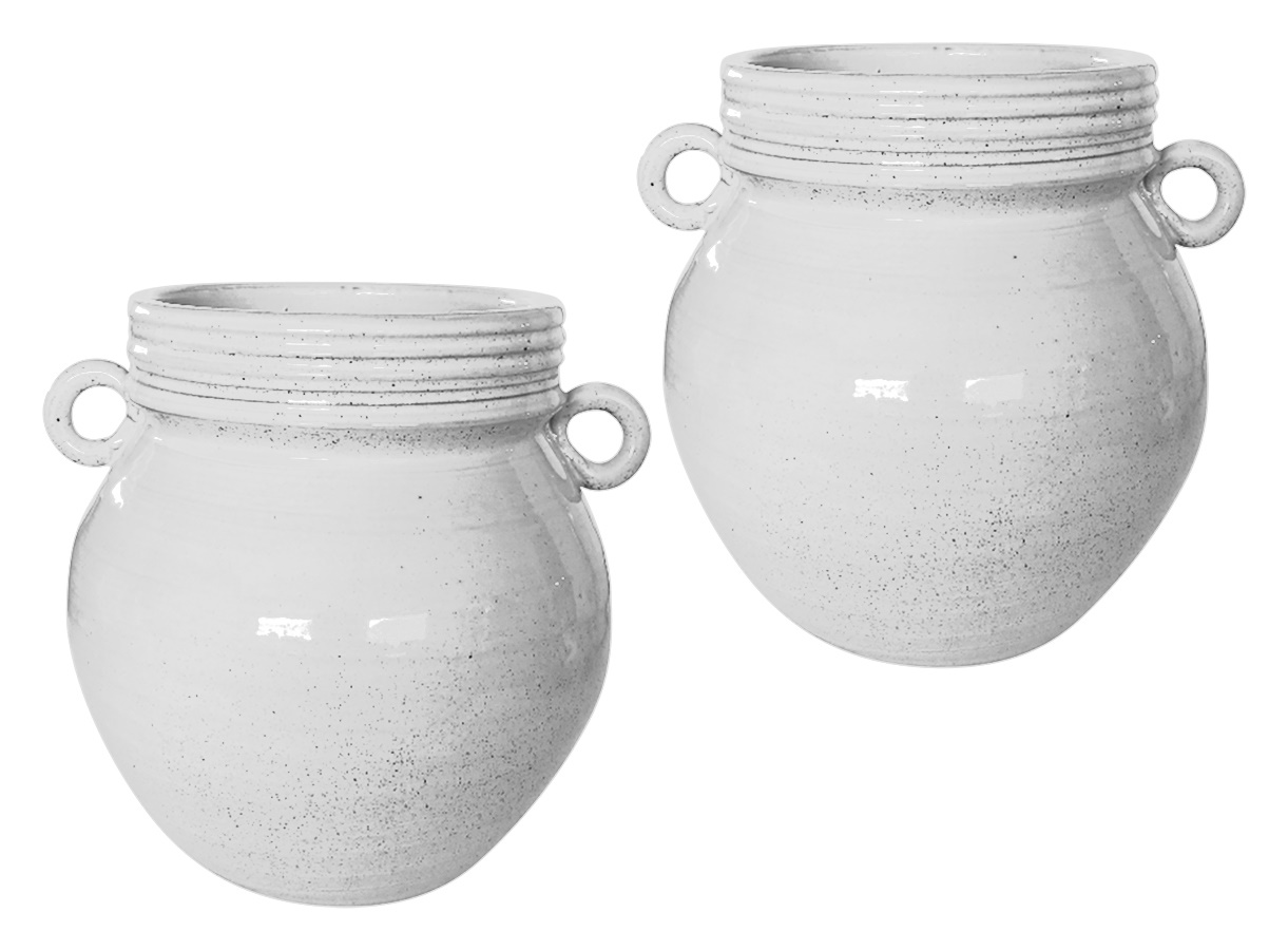 VASE SET OF 2 in GREYISH WHITE