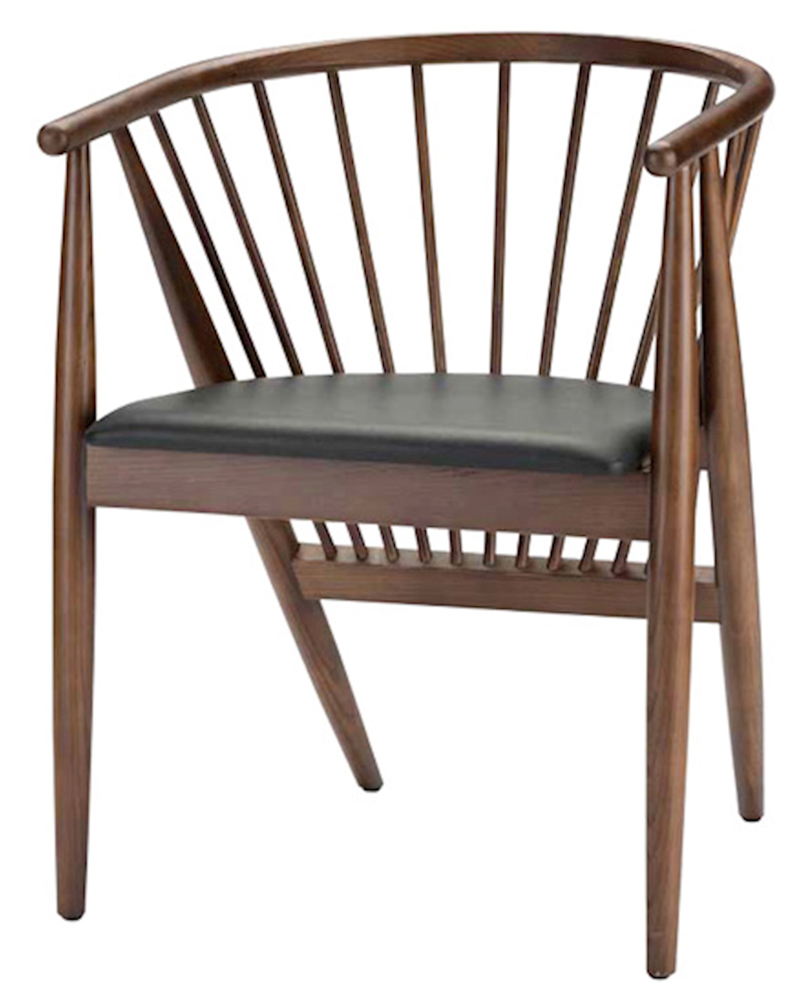 DANSON BLACK NAUGAHYDE DINING CHAIR