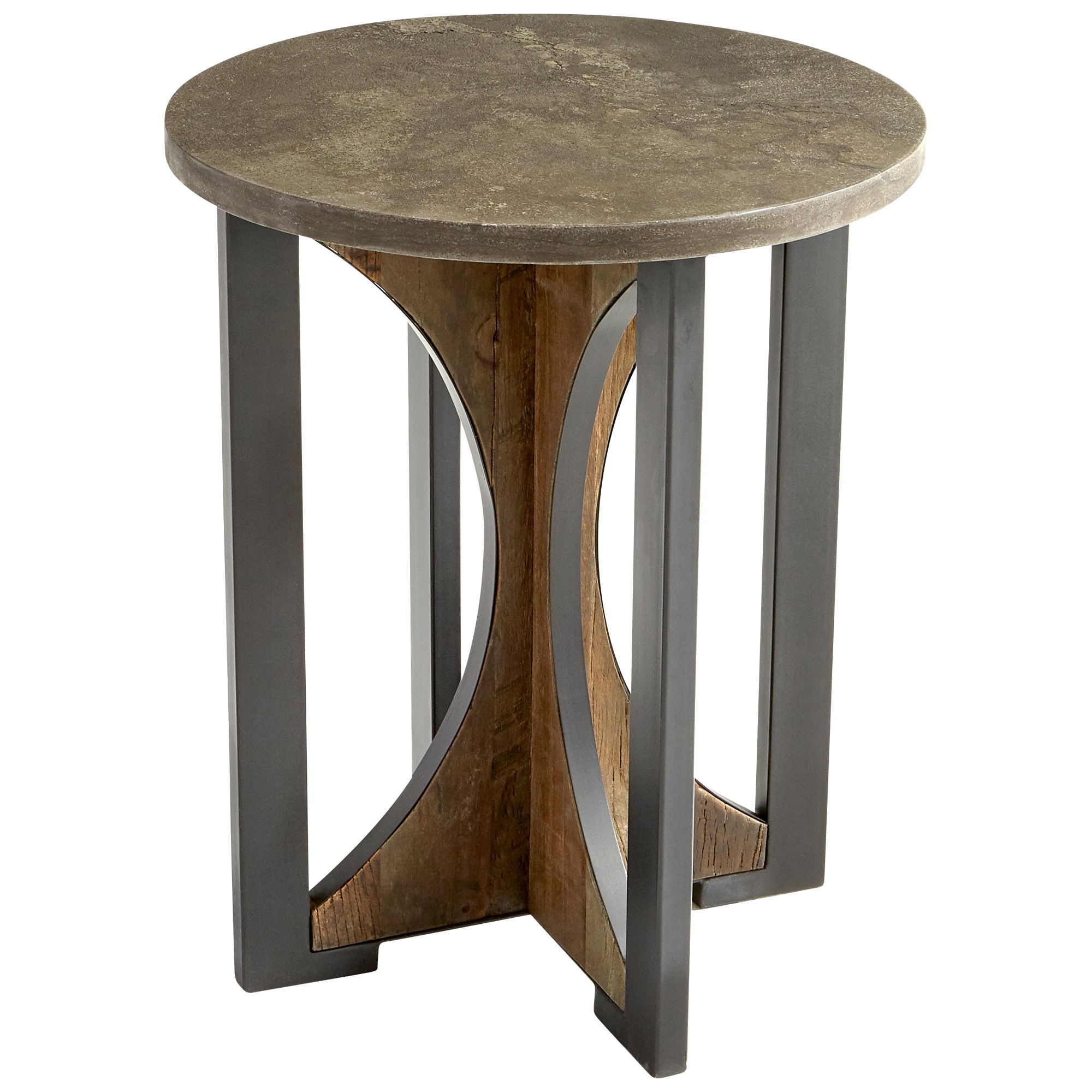 Savannah Side Table In Bronze And Dark Elm