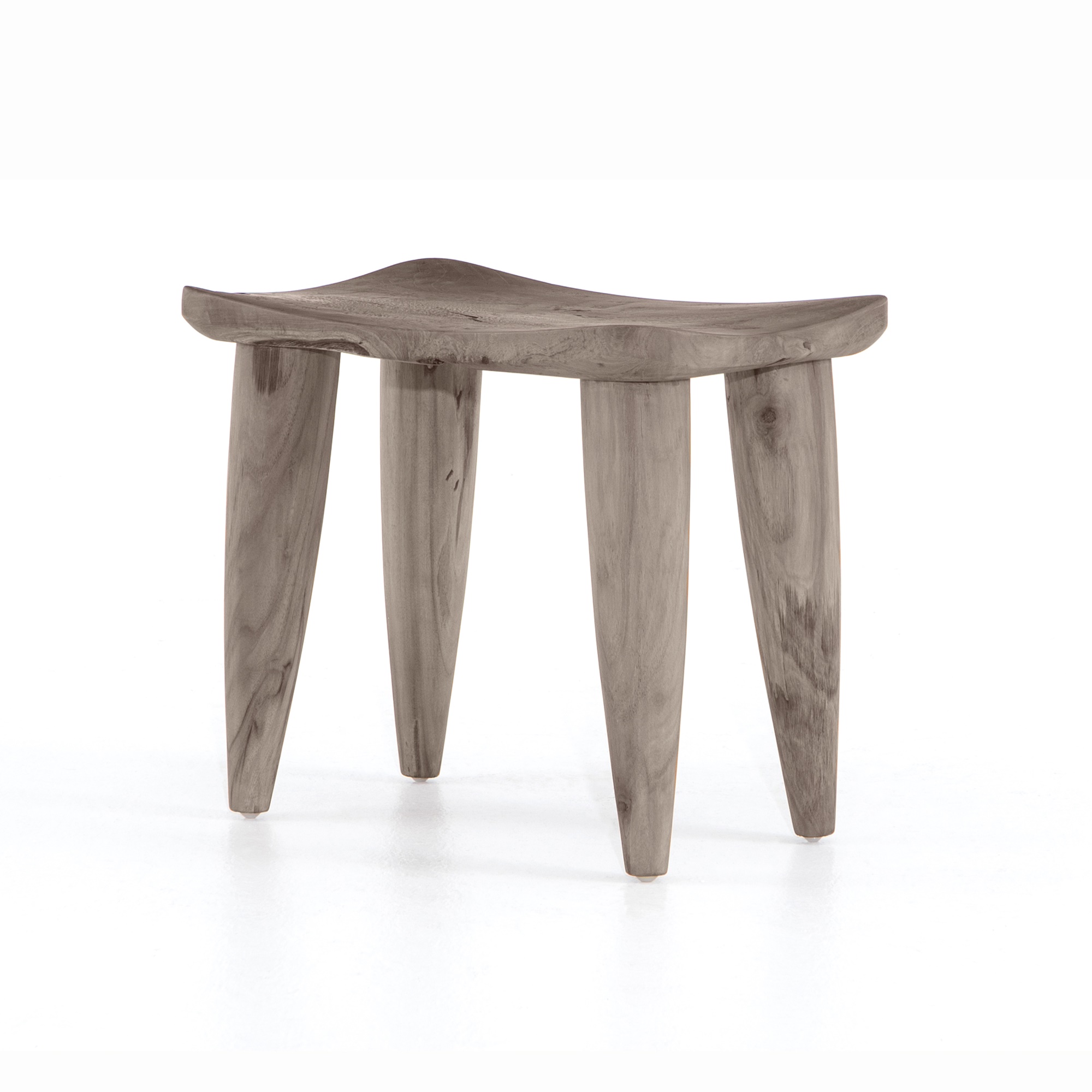 Zuri Outdoor Stool-Weathered Grey Teak
