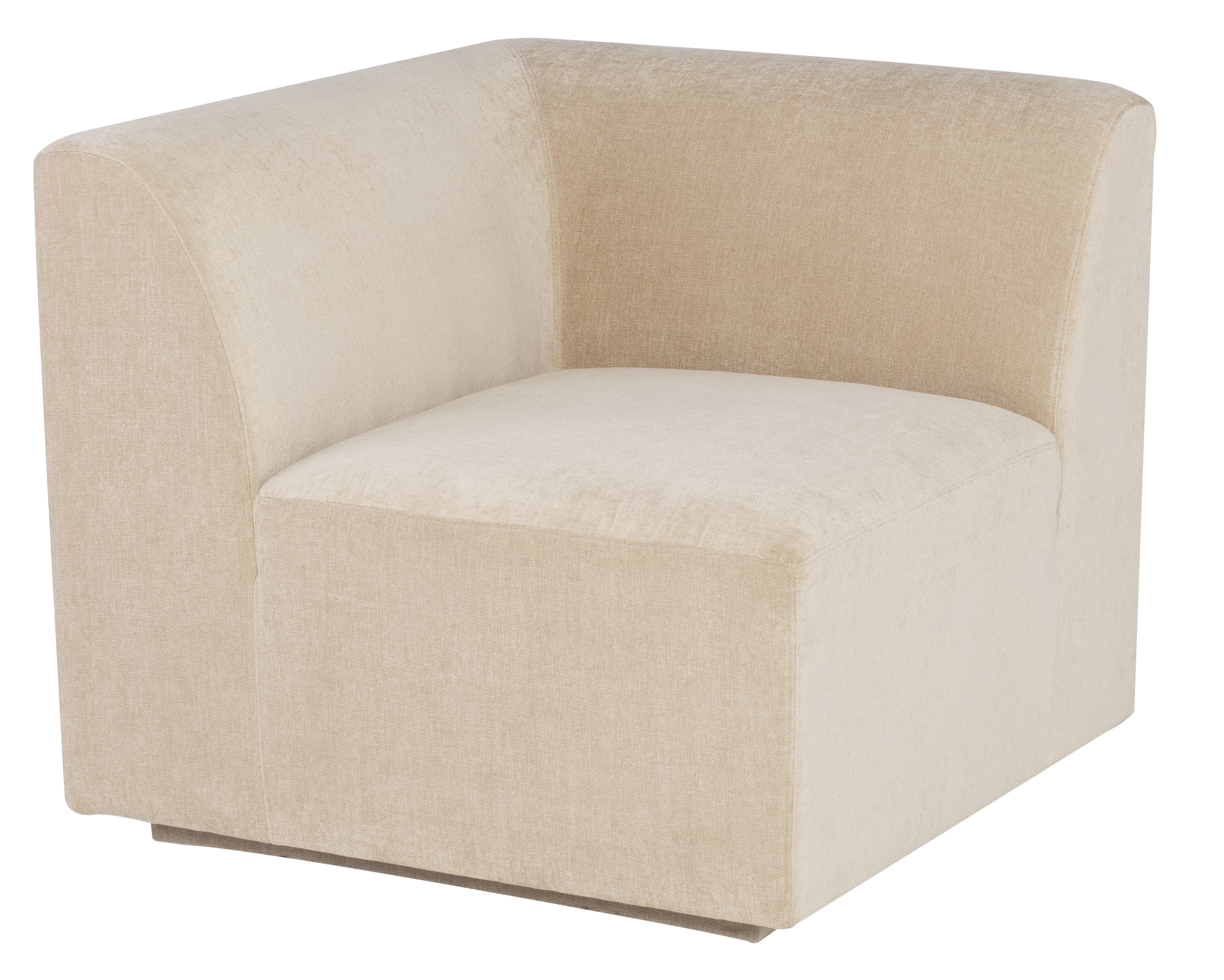 LILOU  MODULAR SOFA in ALMOND FABRIC with BLACK LEGS