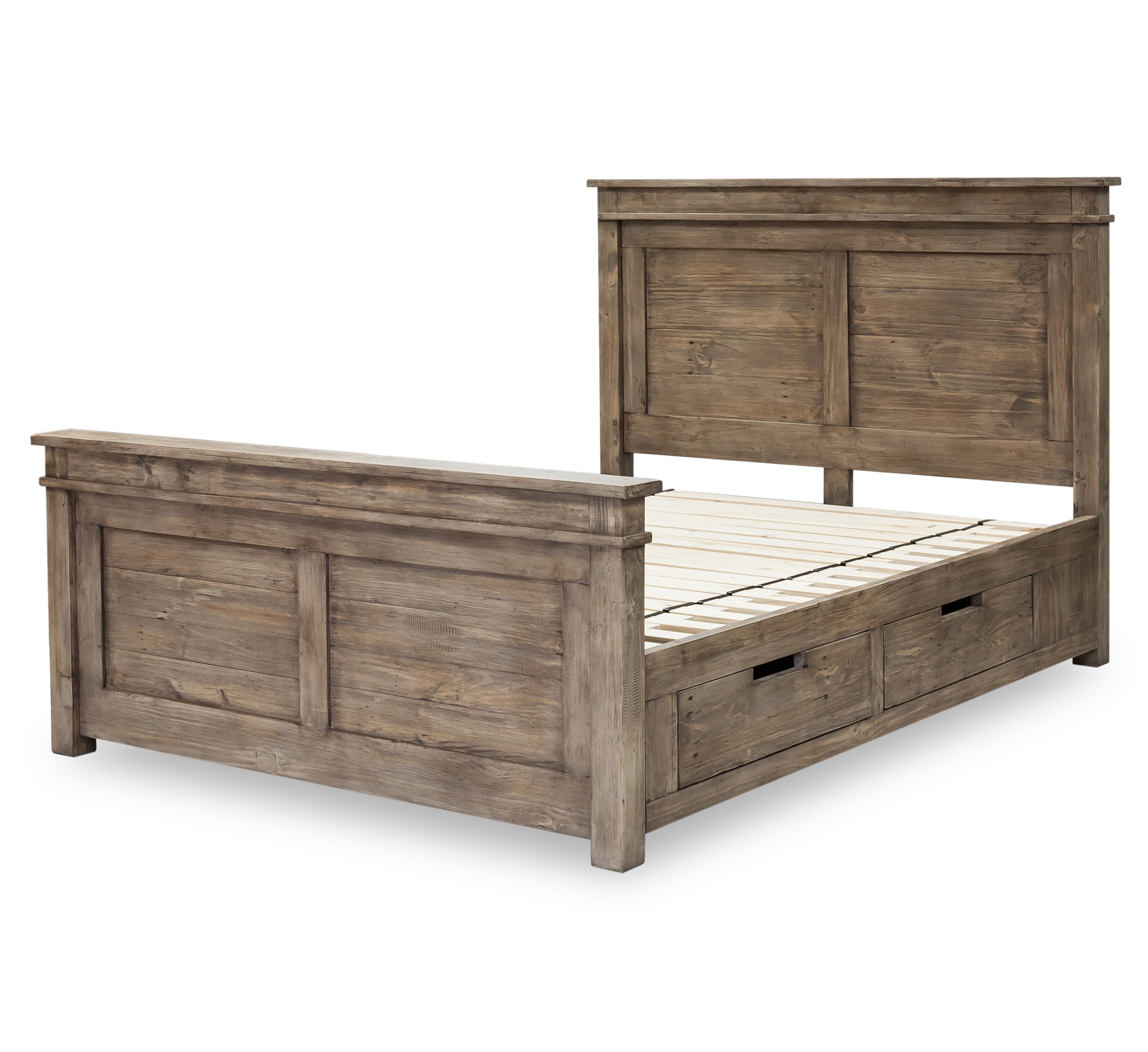 Settler King Storage Bed in Sundried Ash