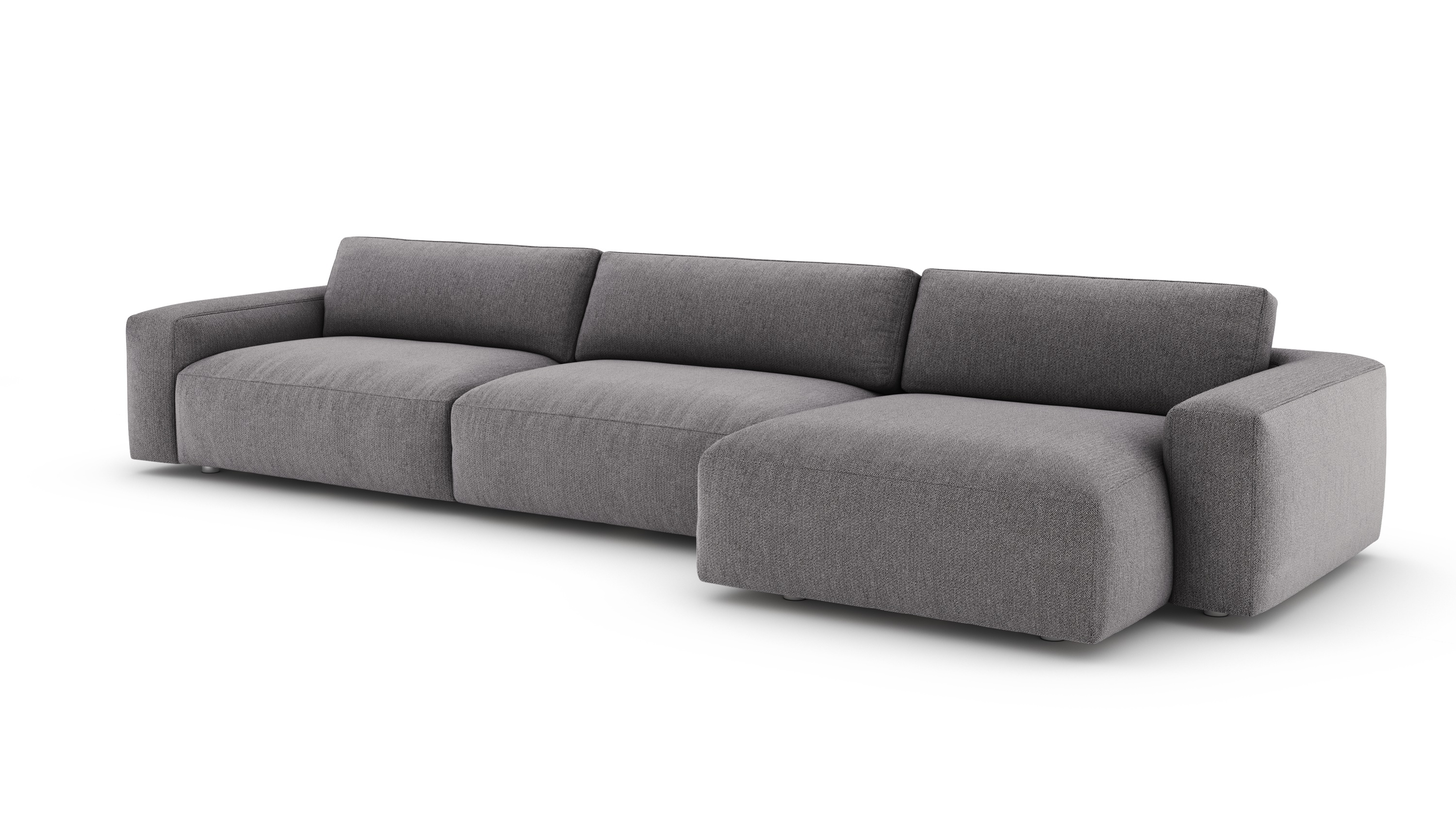 Fenton 2 Pc Sectional In Raf Chaise In Mf Onyx
