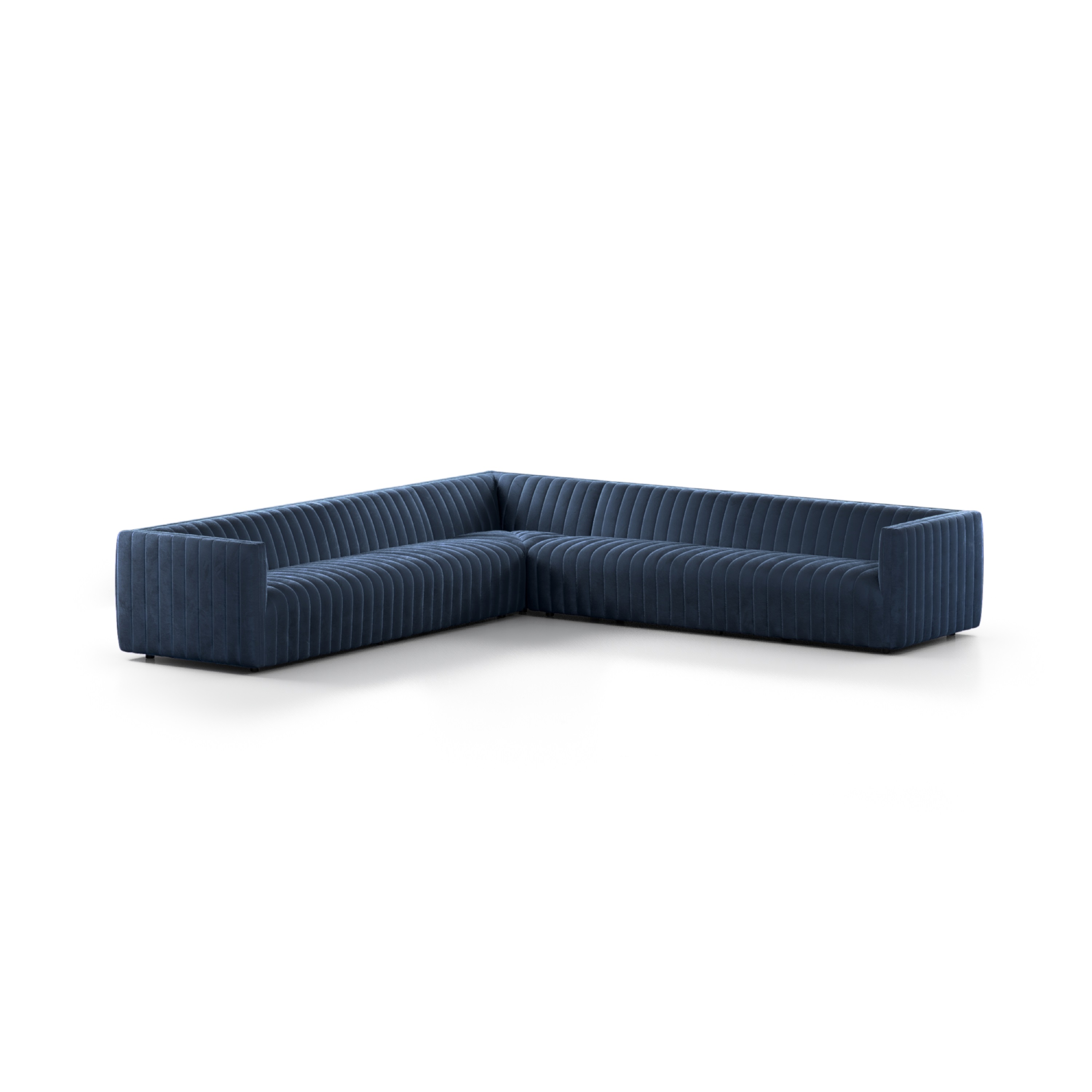 Augustine 3 Pc Sec Sofa In 126 In Navy
