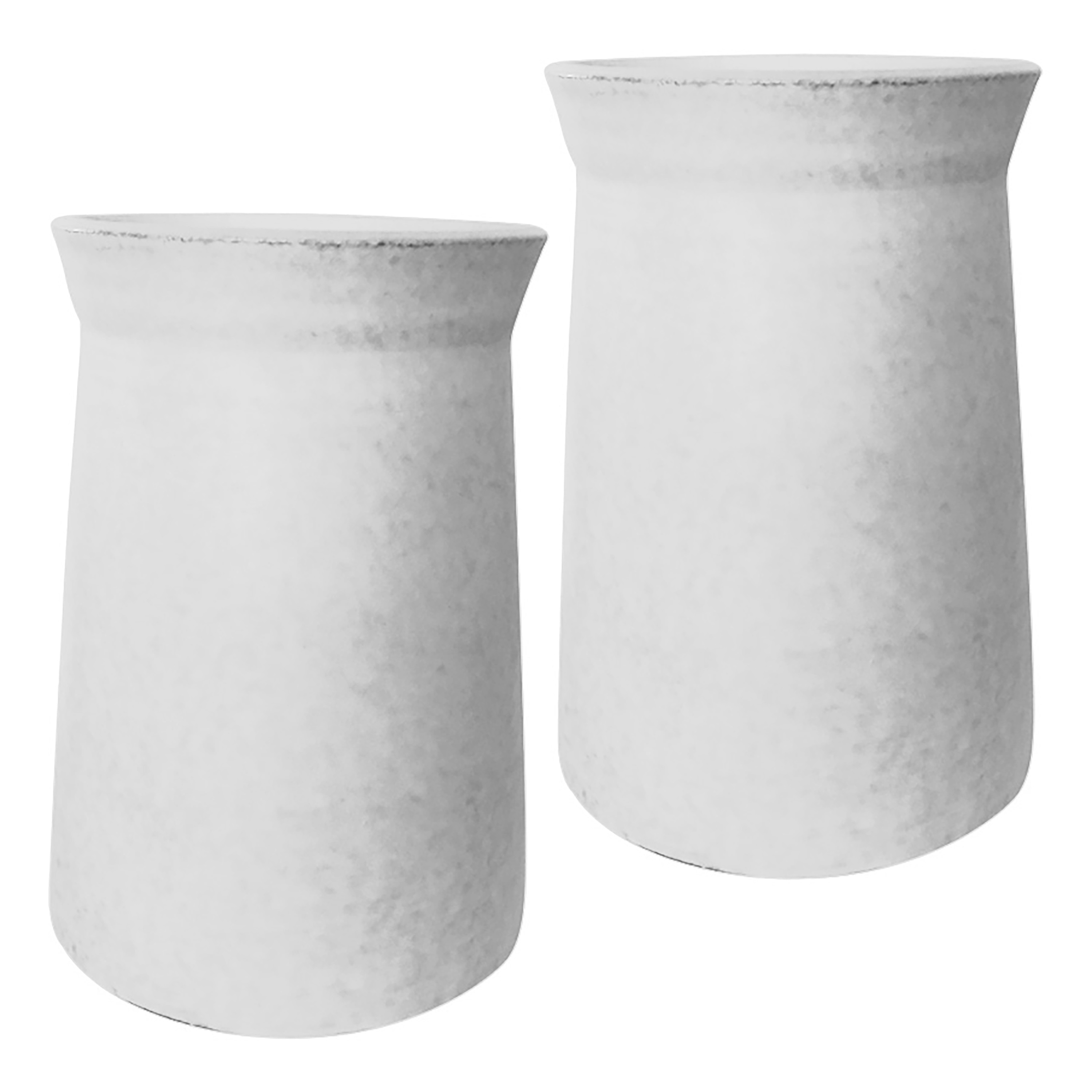VASE SET OF 2 in GREYISH WHITE