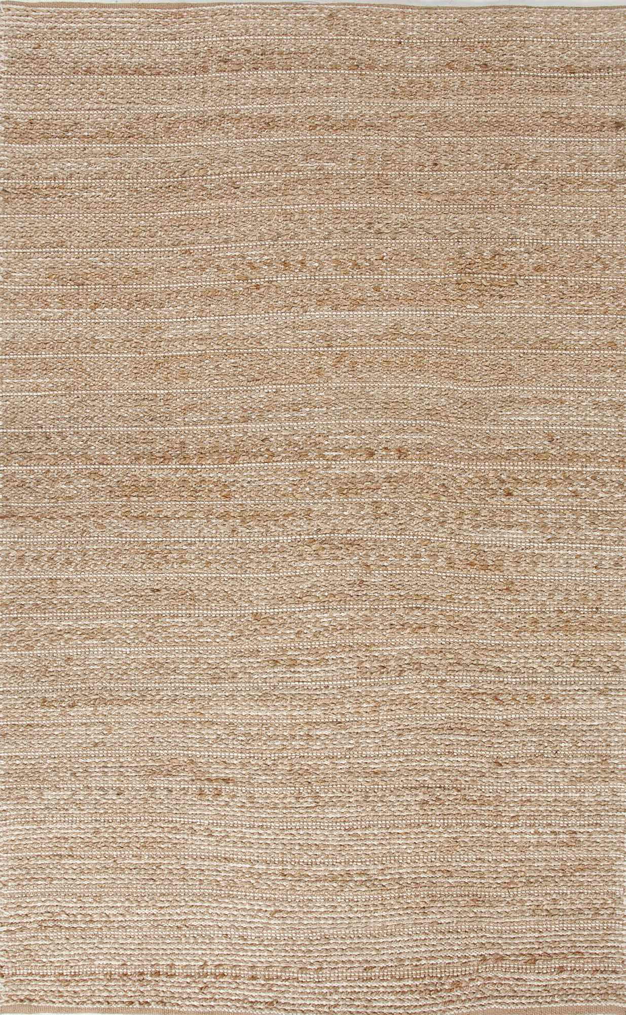 Himalaya Clifton 5x8 Rectangle Rug in Warm Sand & Snow White