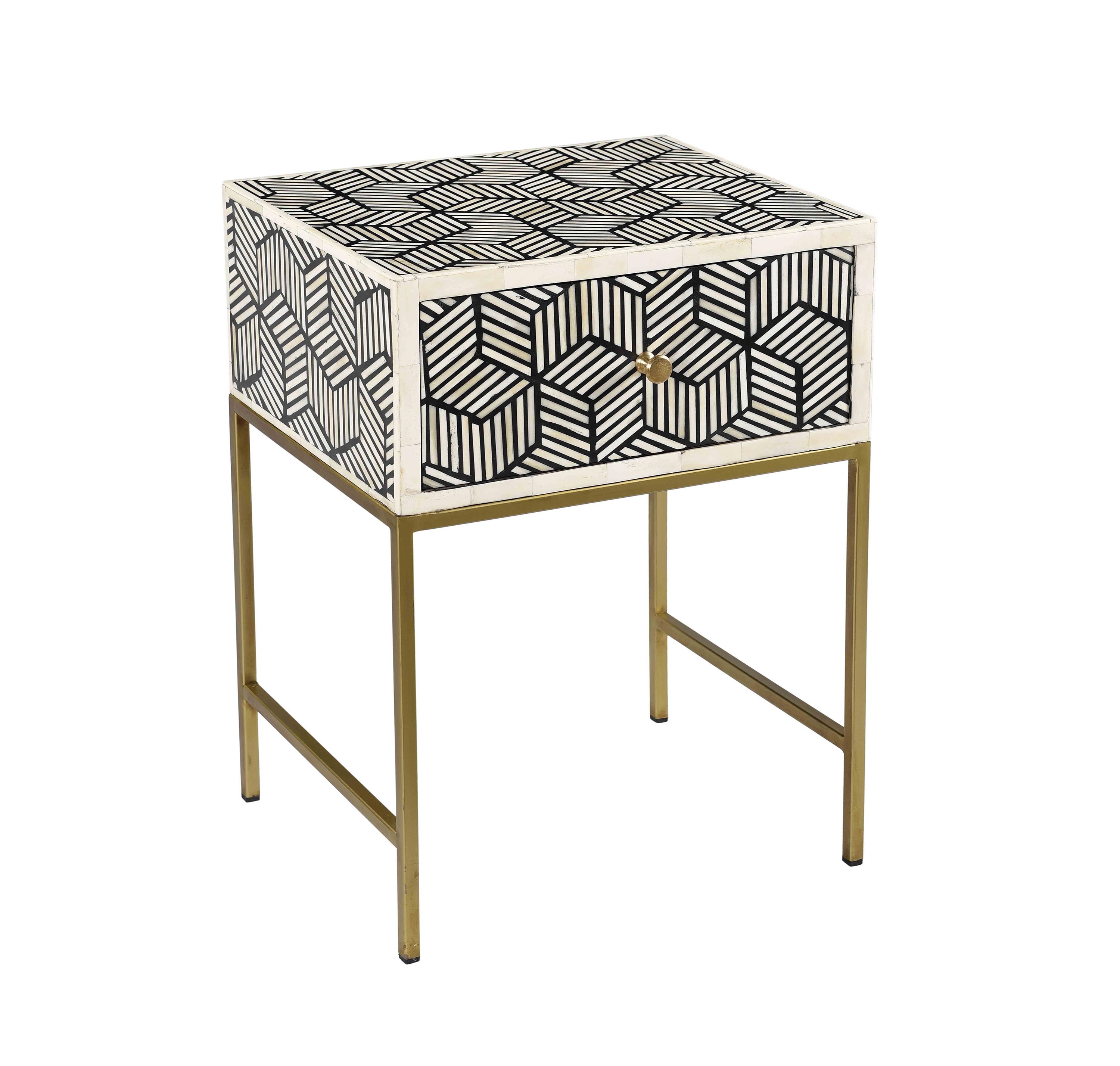 Bone Inlay Side Table
