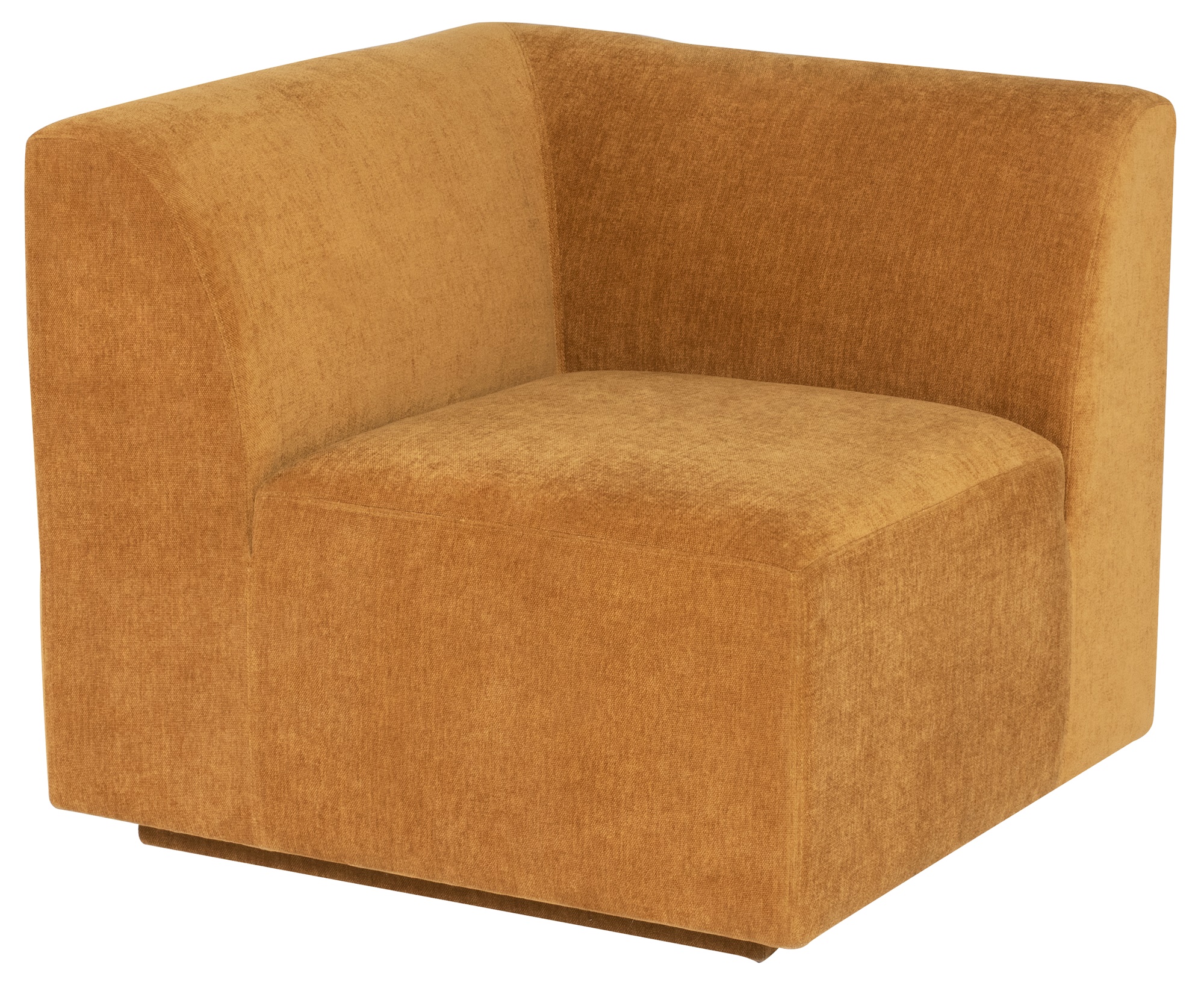 LILOU  MODULAR SOFA in AMBER FABRIC with BLACK LEGS