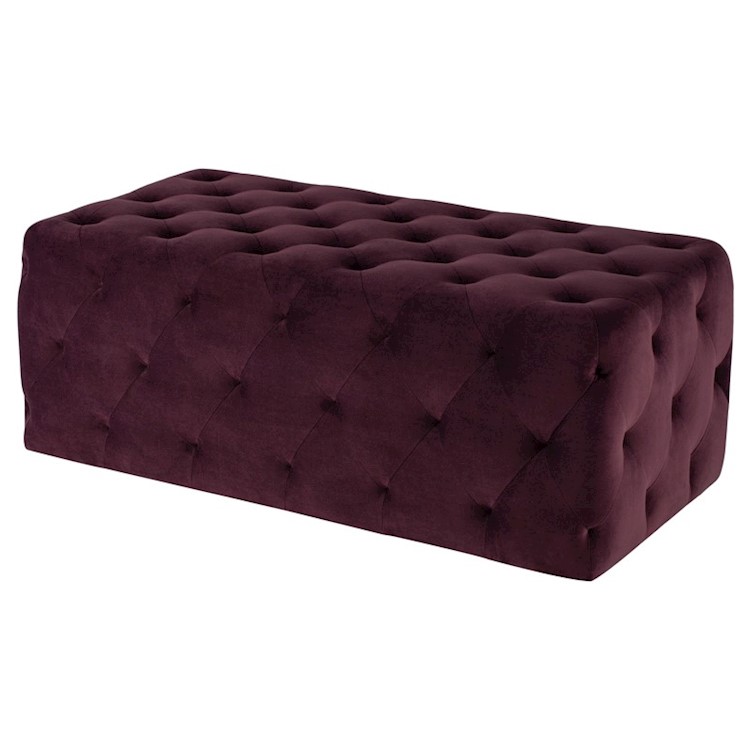 Tufty Ottoman Sofa In Mulberry Fabric And Black Plastic