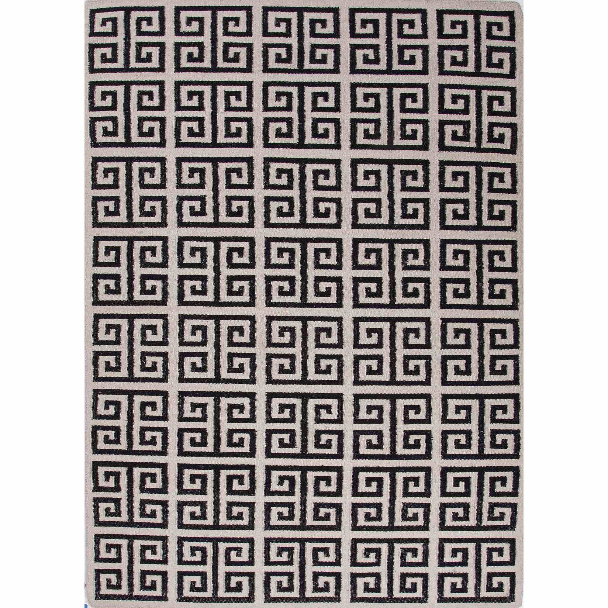 Urban Bungalow Melina 8x10 Rectangle Rug in Bone White & Anthracite