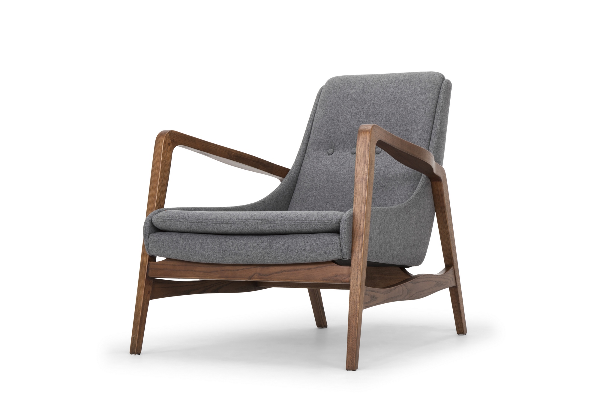 ENZO OCCASIONAL CHAIR IN SHALE GREY FABRIC SEAT