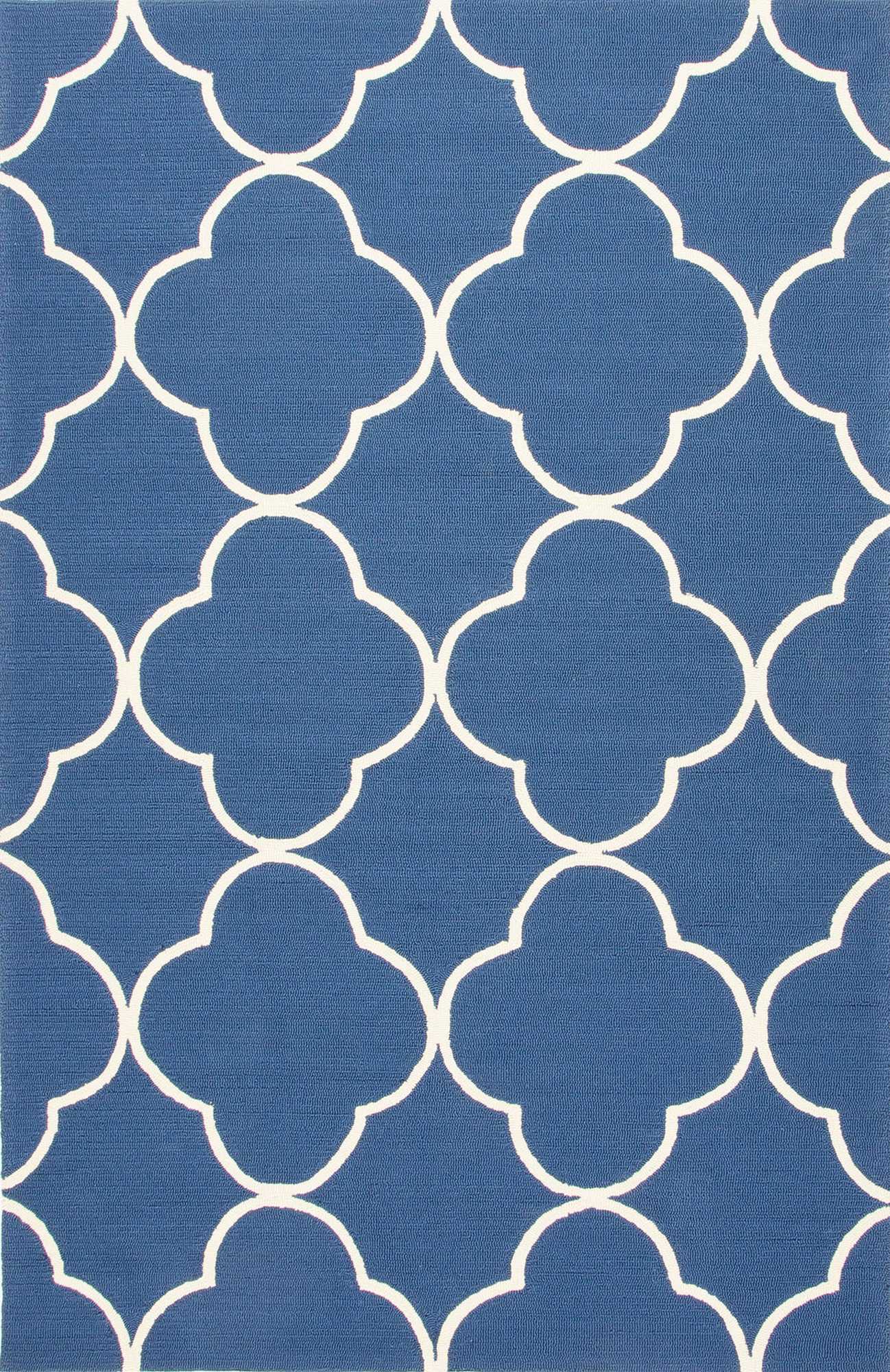 Barcelona I-O Sparten 7.6x9.6 Rectangle Rug in Moroccan Blue & Chino Green