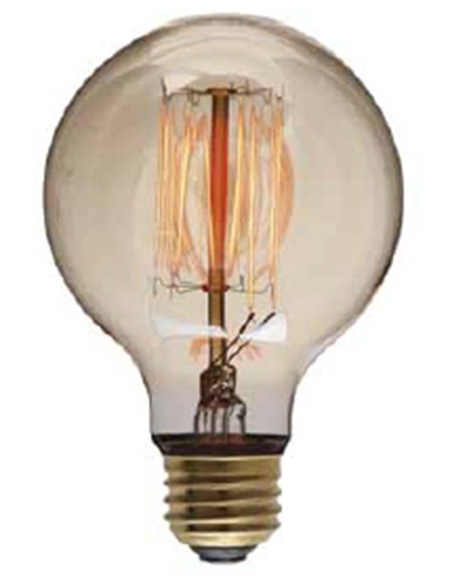 G80 110-130V 40W LIGHT BULB 40 W E26 GOLD  GLASS