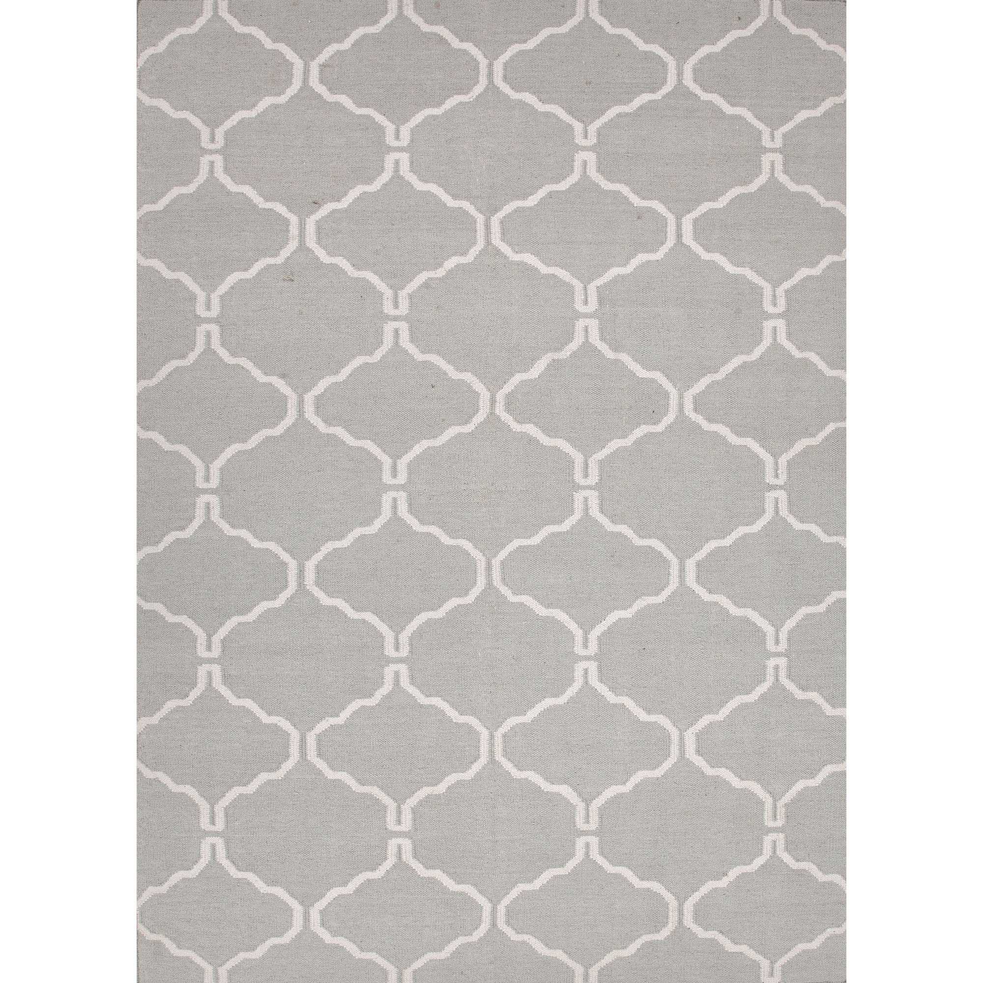 Maroc Delphine 5x8 Rectangle Rug in Sky Gray & Lily White