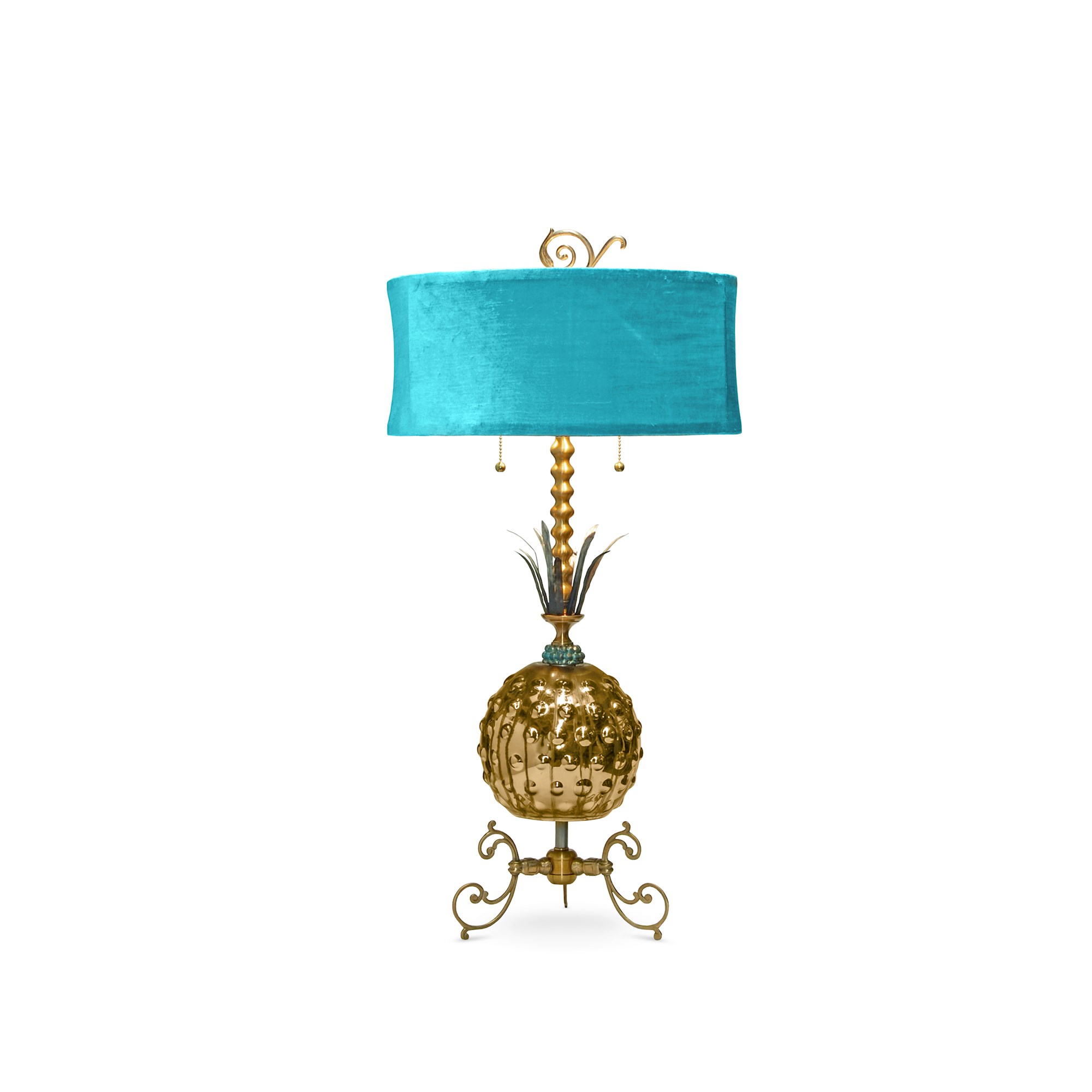 light blue table lamp