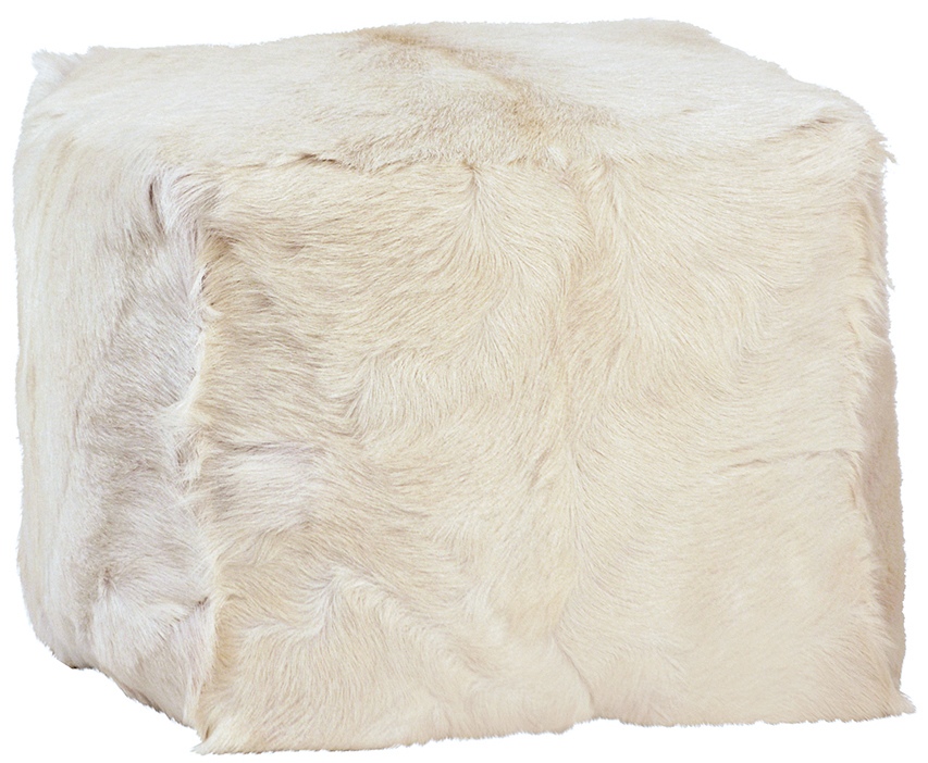 Fur Pouf White