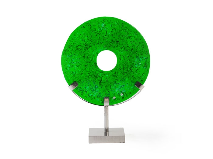 Lifesaver Resin Tabletop Sculpture, Green