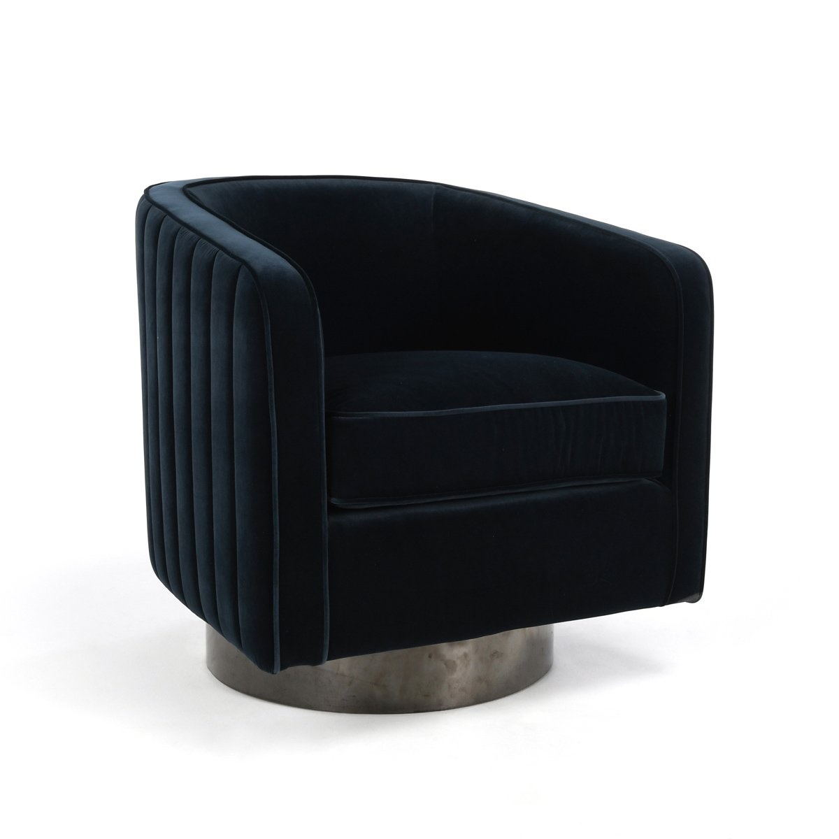 Eden Swivel Accent Chair Midnight Blue