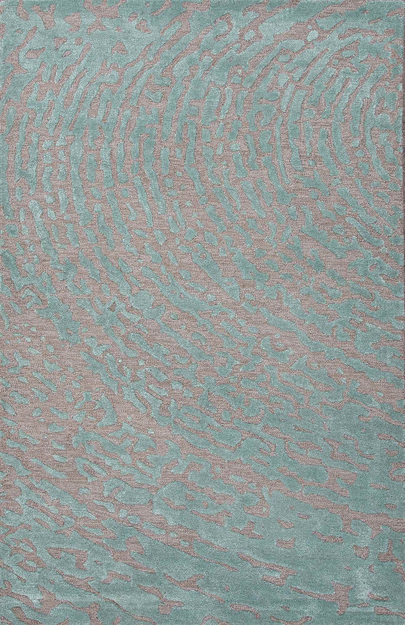 Clayton Daizy Cut & Loop 5x8 Rectangle Rug in Wild Dove & North Sea