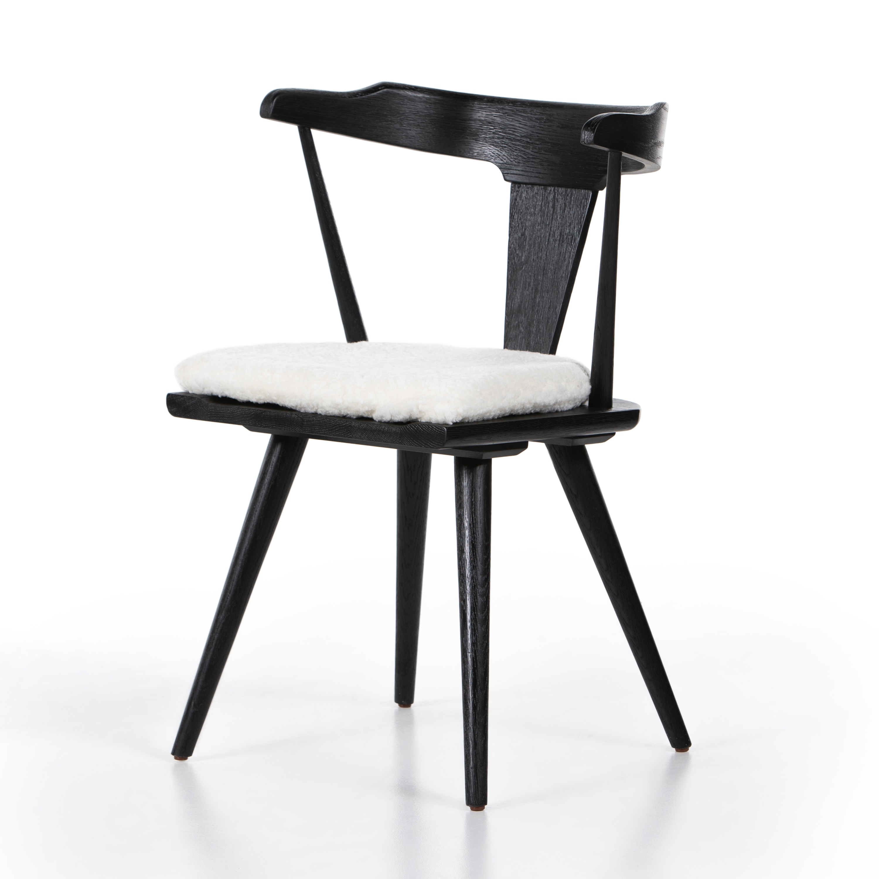 Ripley Dining Chair W Cushion In Black Oak