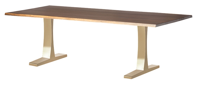Tampa Dining Table In Gold - Smakk