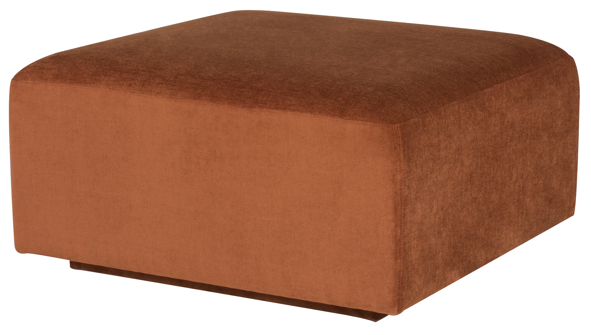 LILOU  MODULAR SOFA in TERRACOTTA FABRIC with BLACK LEGS