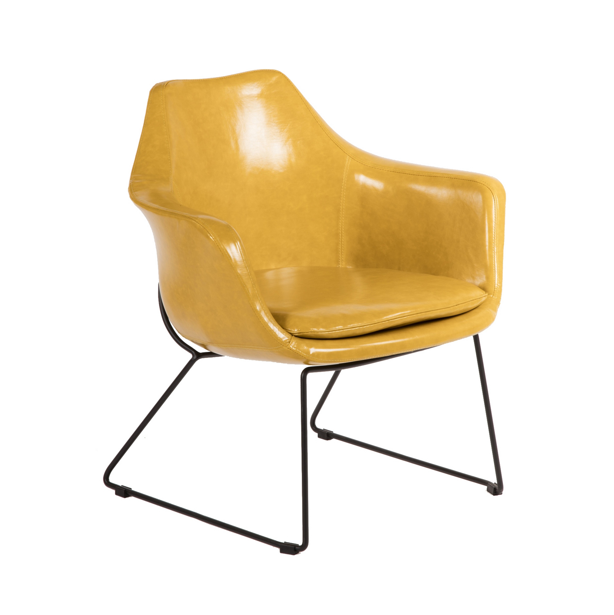 Anton Arm Chair - Yellow/Black