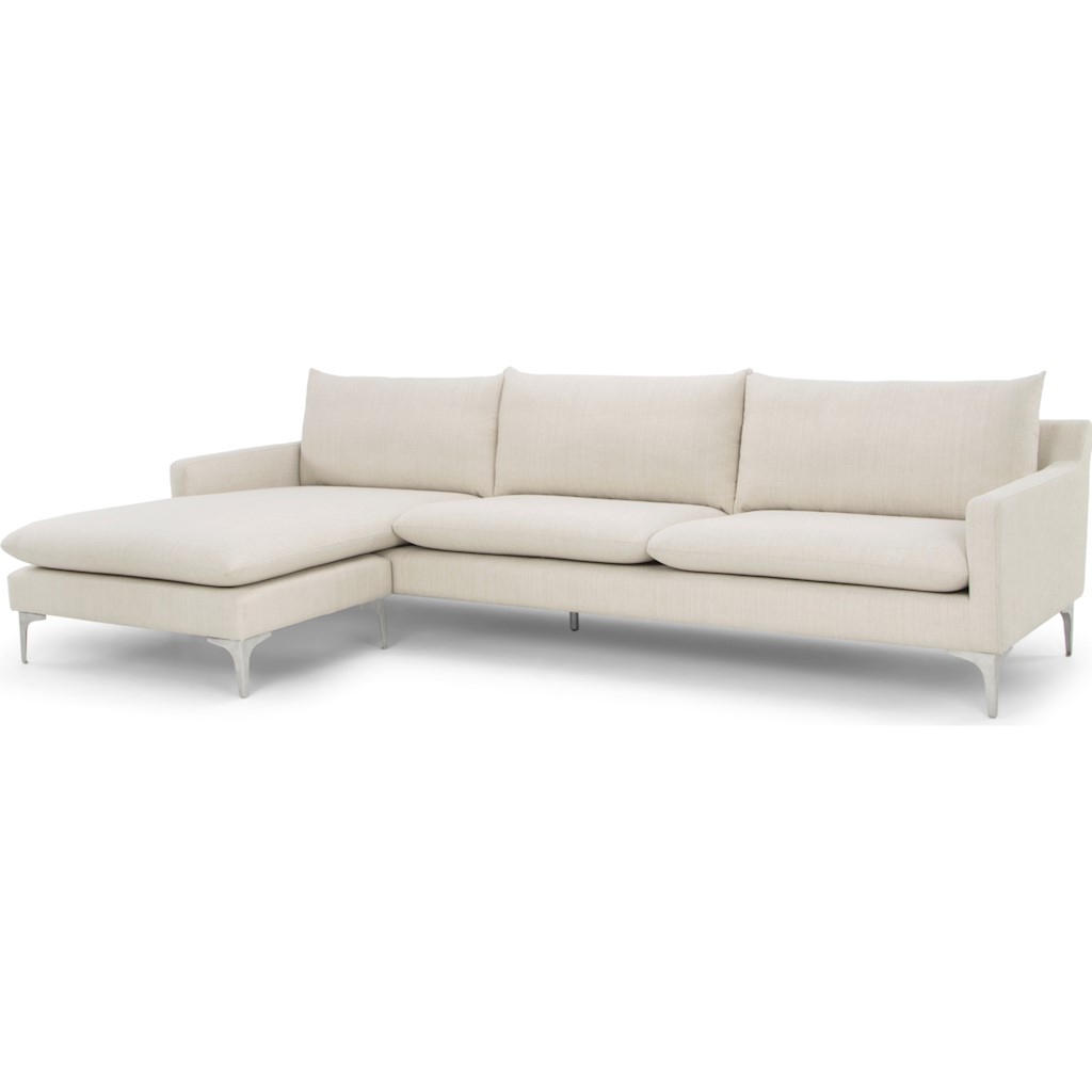 ANDERS SECTIONAL SOFA IN SAND FABRIC SEAT
