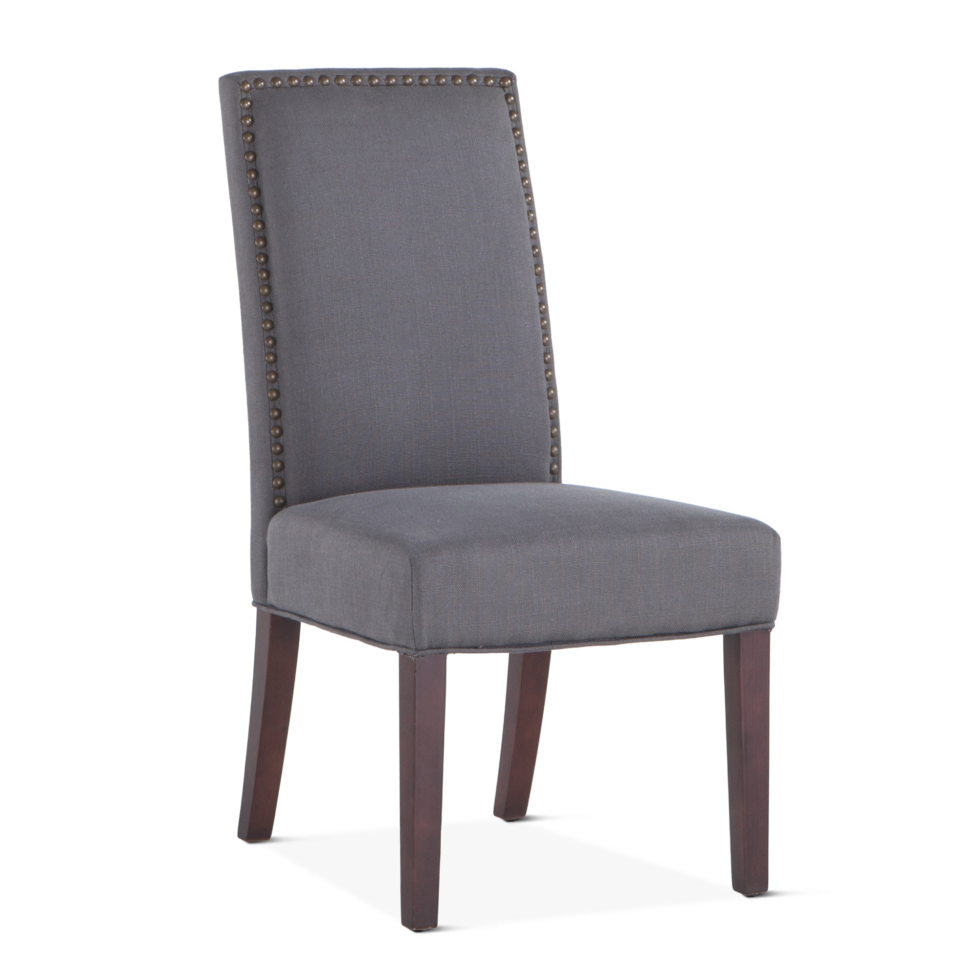 Jones Dark Gray Linen Dining Chair