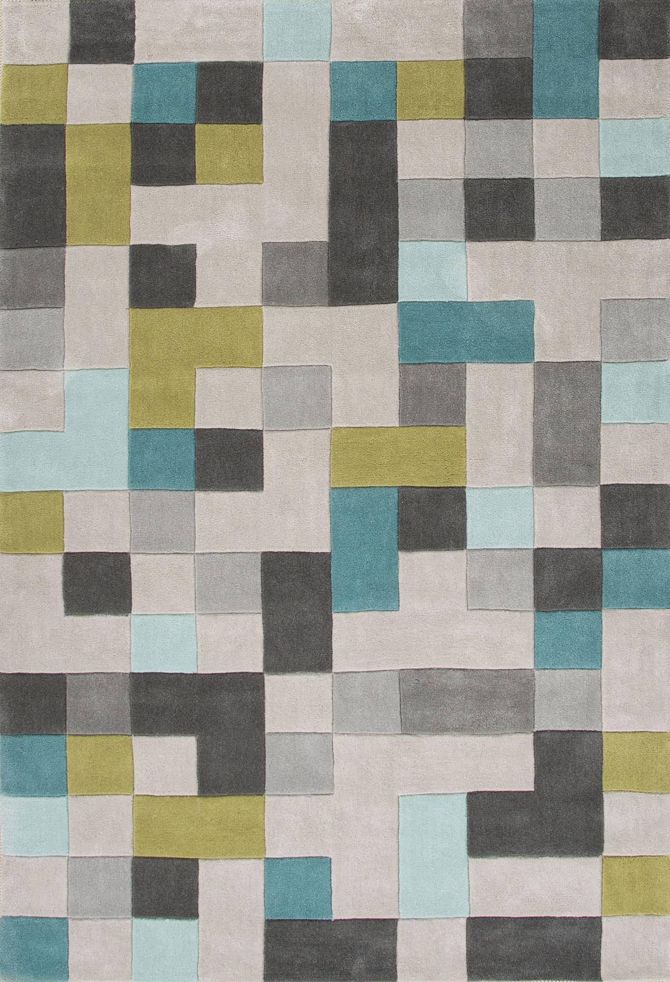 Fusion Mason 7.6x9.6 Rectangle Rug in Wind Chime & After Dark