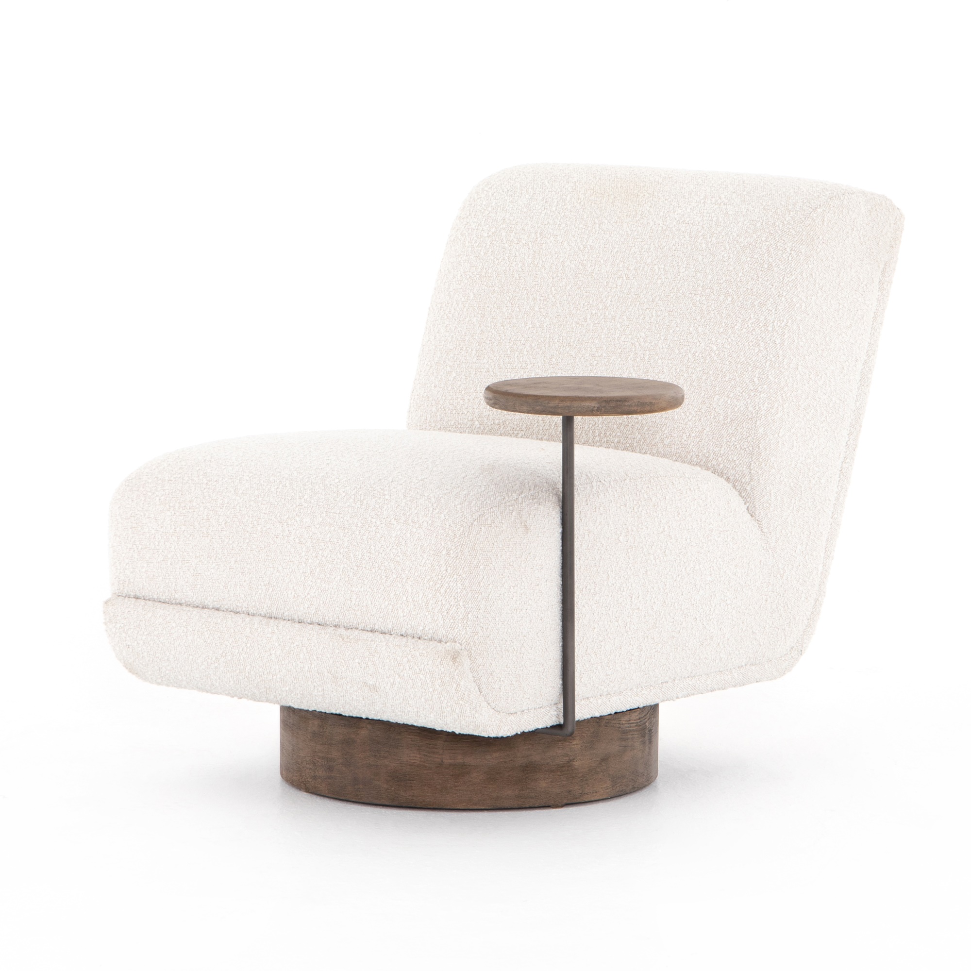 Bronwyn Swivel Chair W Side Tbl In Knol Nat