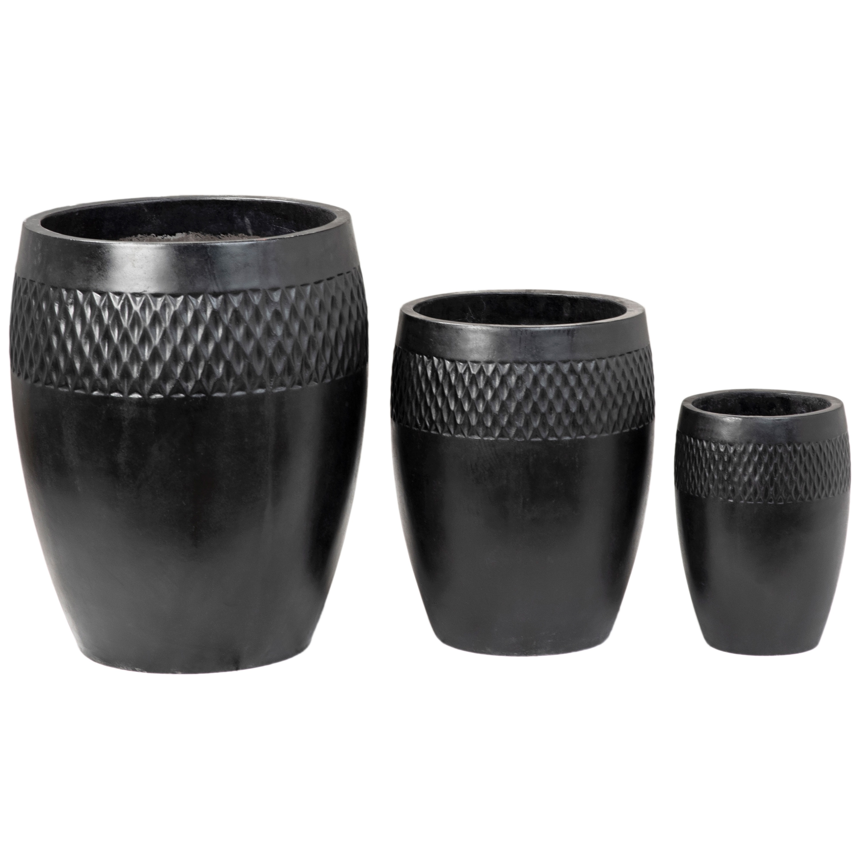 CONCRETE POT OUTDOOR SET OF 3
