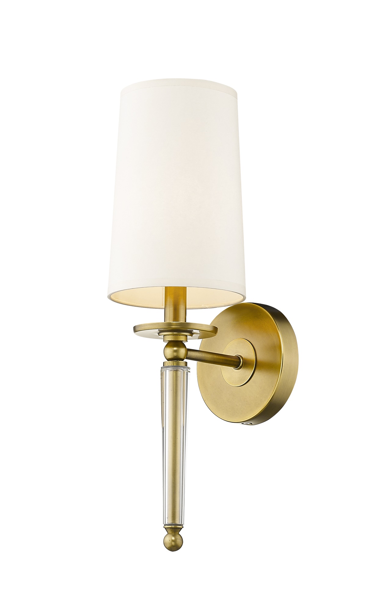 Avery 1 Light Wall Sconce in Rubbed Brass Finish