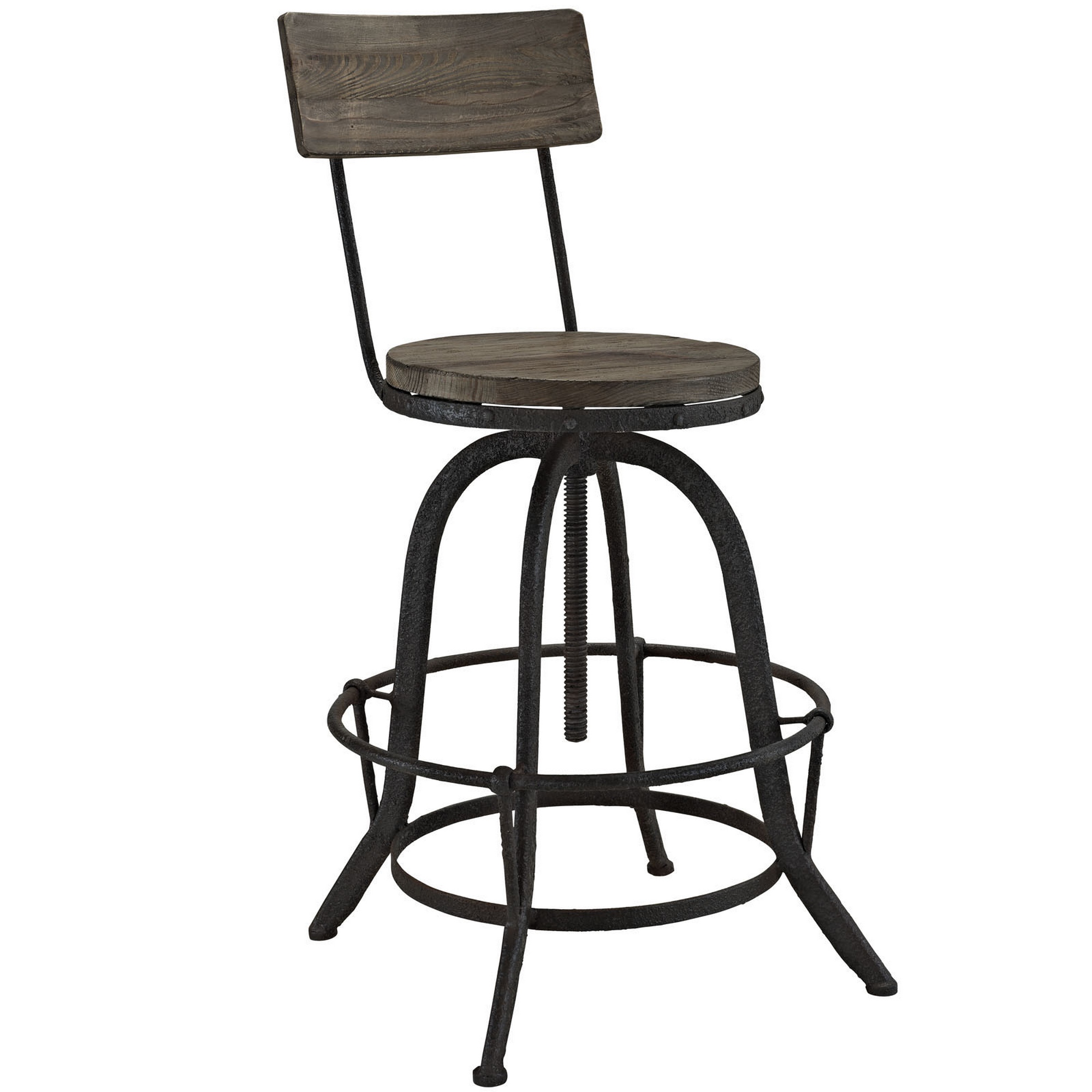 Quentin Wood Bar Stool In Brown