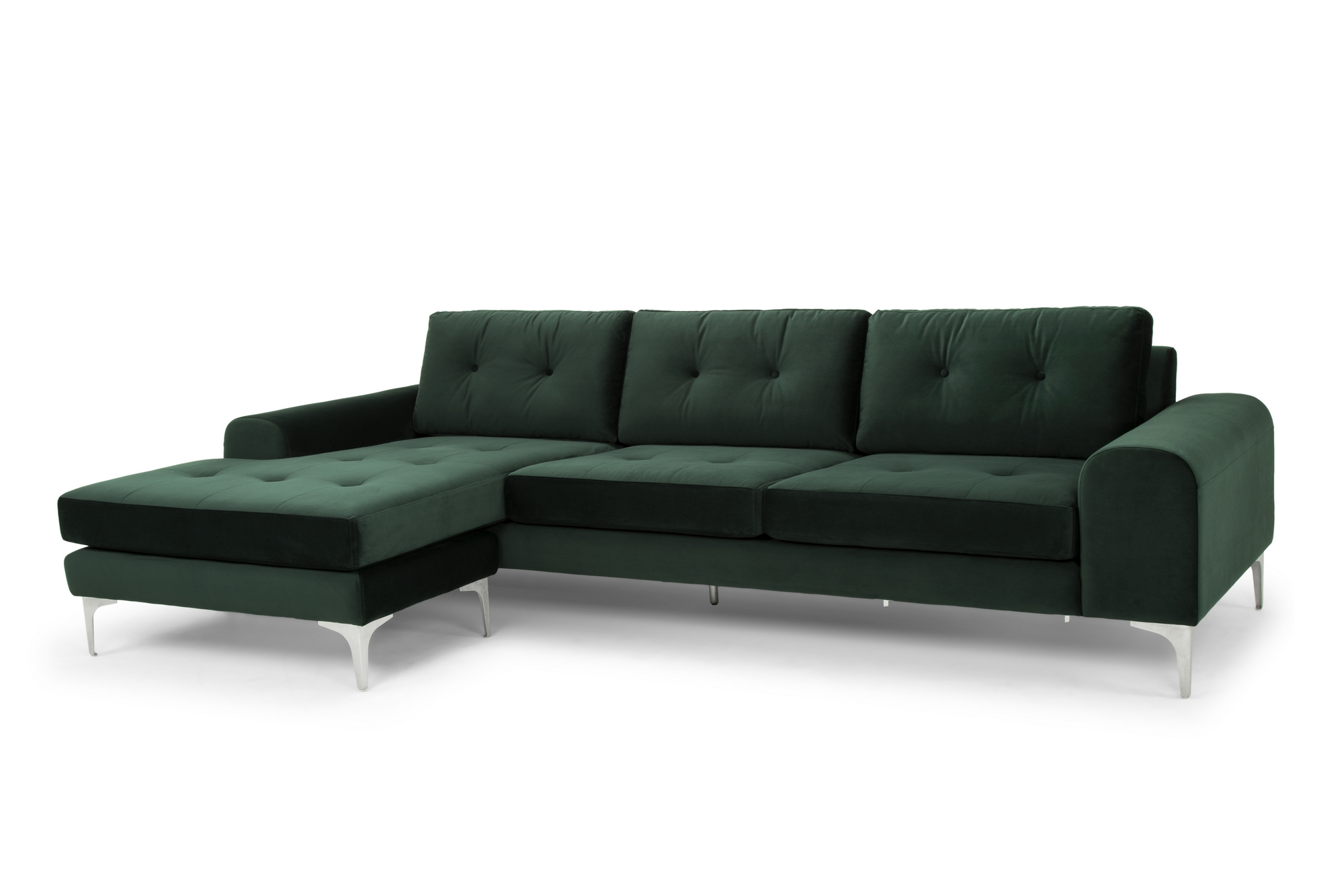 COLYN SECTIONAL SOFA IN EMERALD GREEN FABRIC SEAT